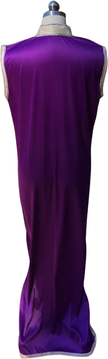 70s Purple Nightgown Dress - Image 2