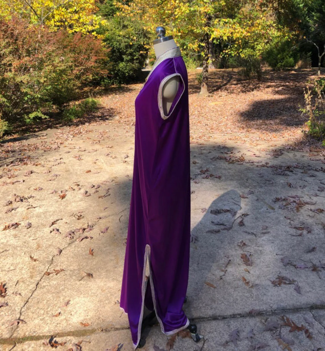 70s Purple Nightgown Dress - Image 5