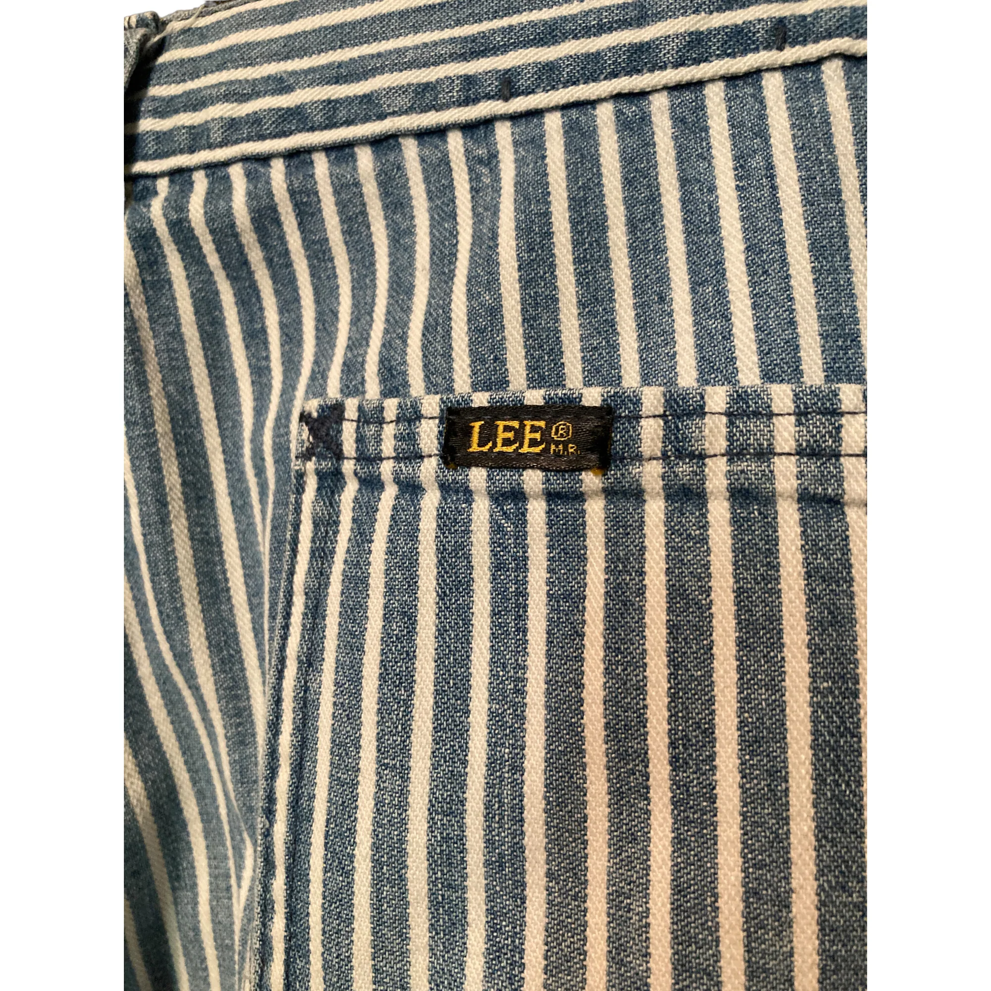 70s Railroad Stripe Bellbottoms All Caps Label By Lee - Image 6