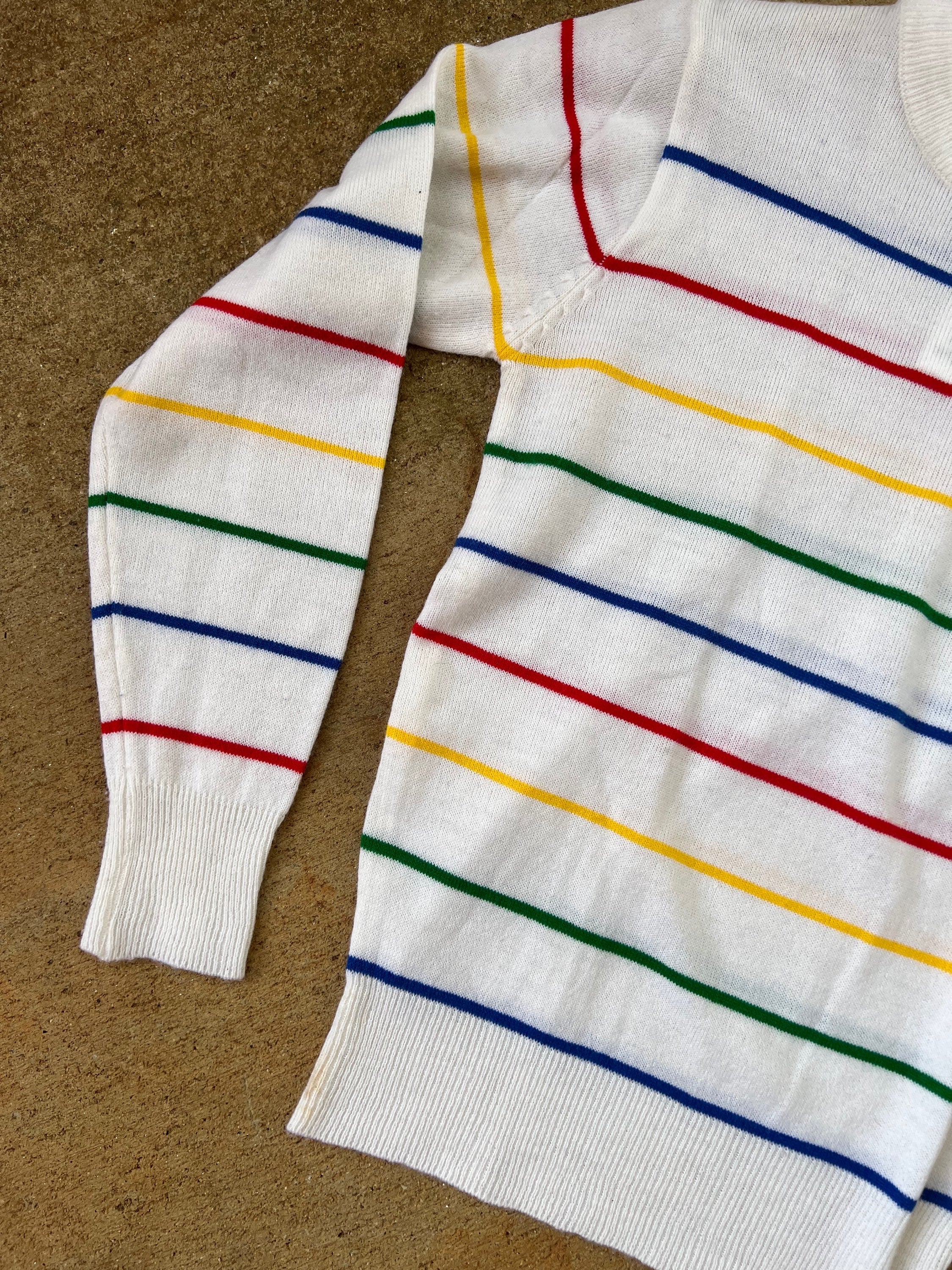 70s Rainbow Stripe Sweater - Image 4