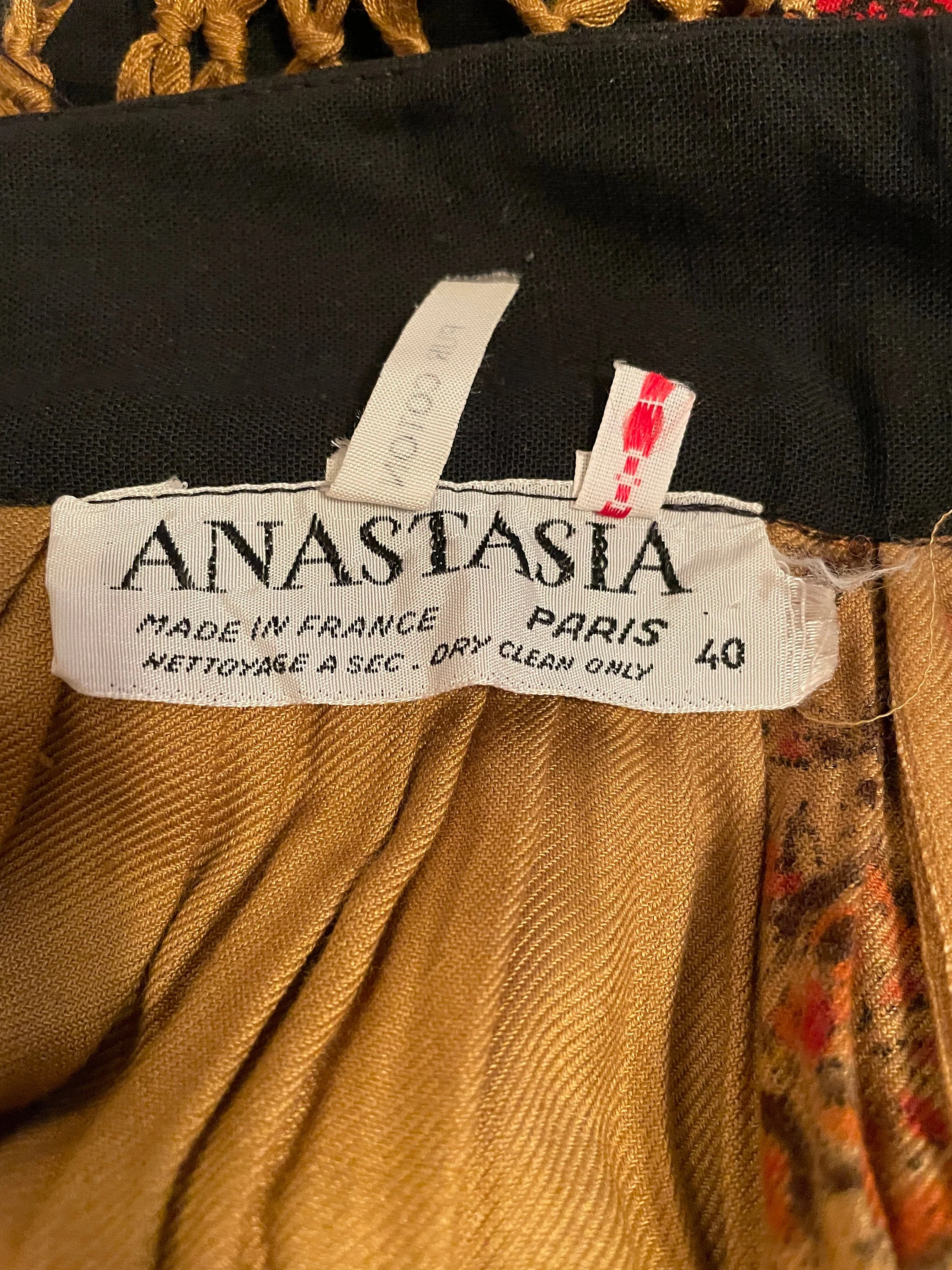 70s Rare Light Brown Midi Skirt by Anastasia Paris - Image 10