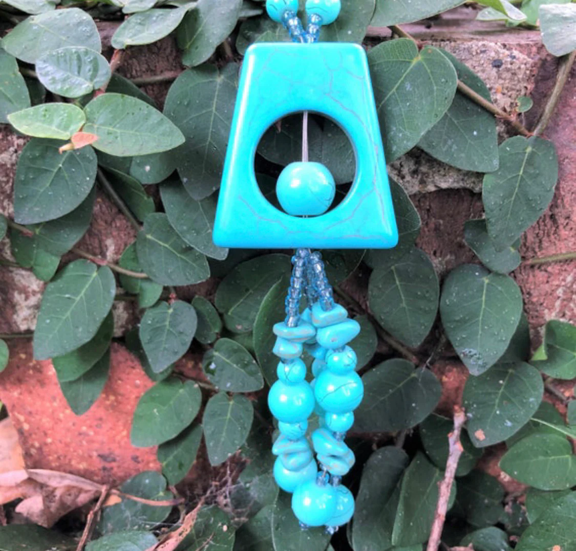 70s Real Turquoise Lavalier Necklace - Image 5