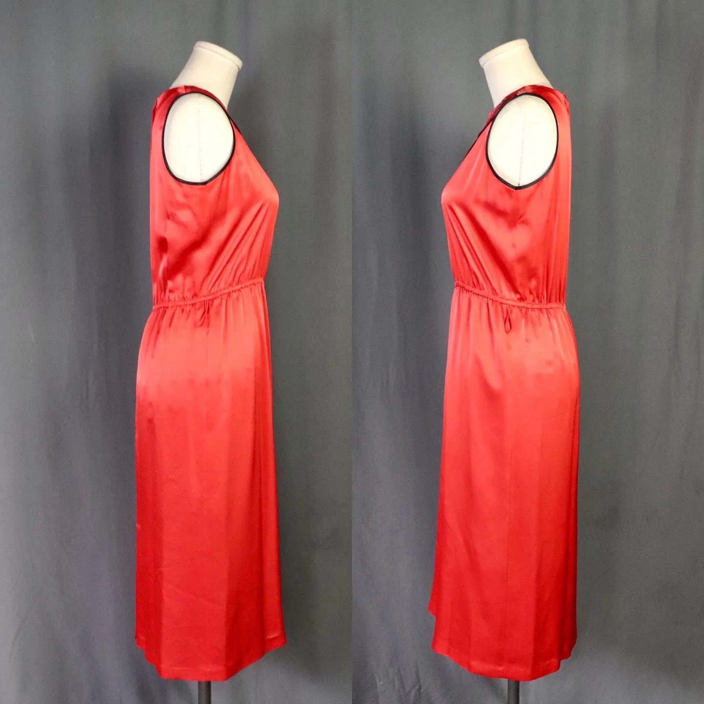 70s Red And Black Floral Dress And Jacket Set by Hsu Mei - Image 7