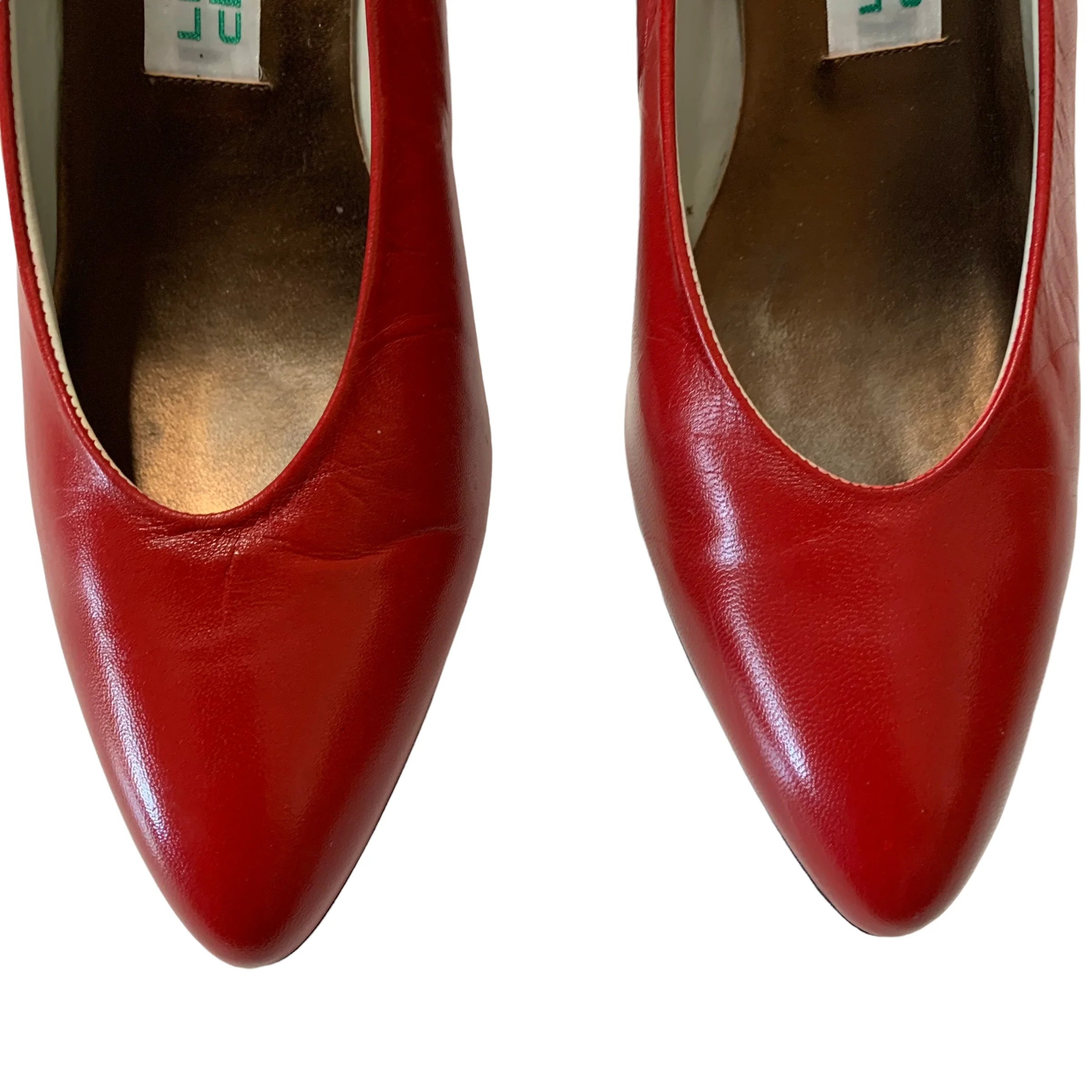 70s Red Low Heel Pumps By Liz Clairborne Made In Spain - Image 3