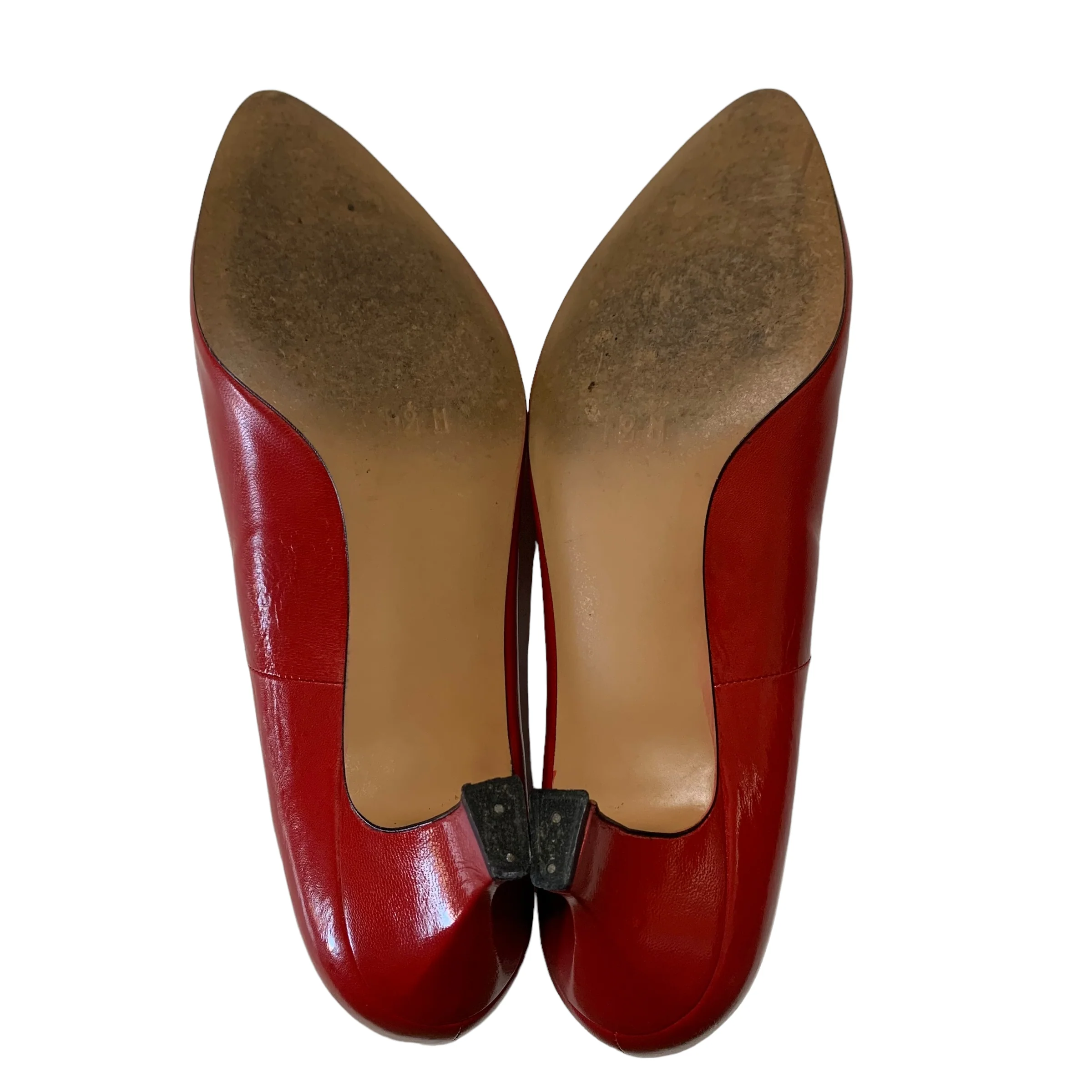70s Red Low Heel Pumps By Liz Clairborne Made In Spain - Image 5