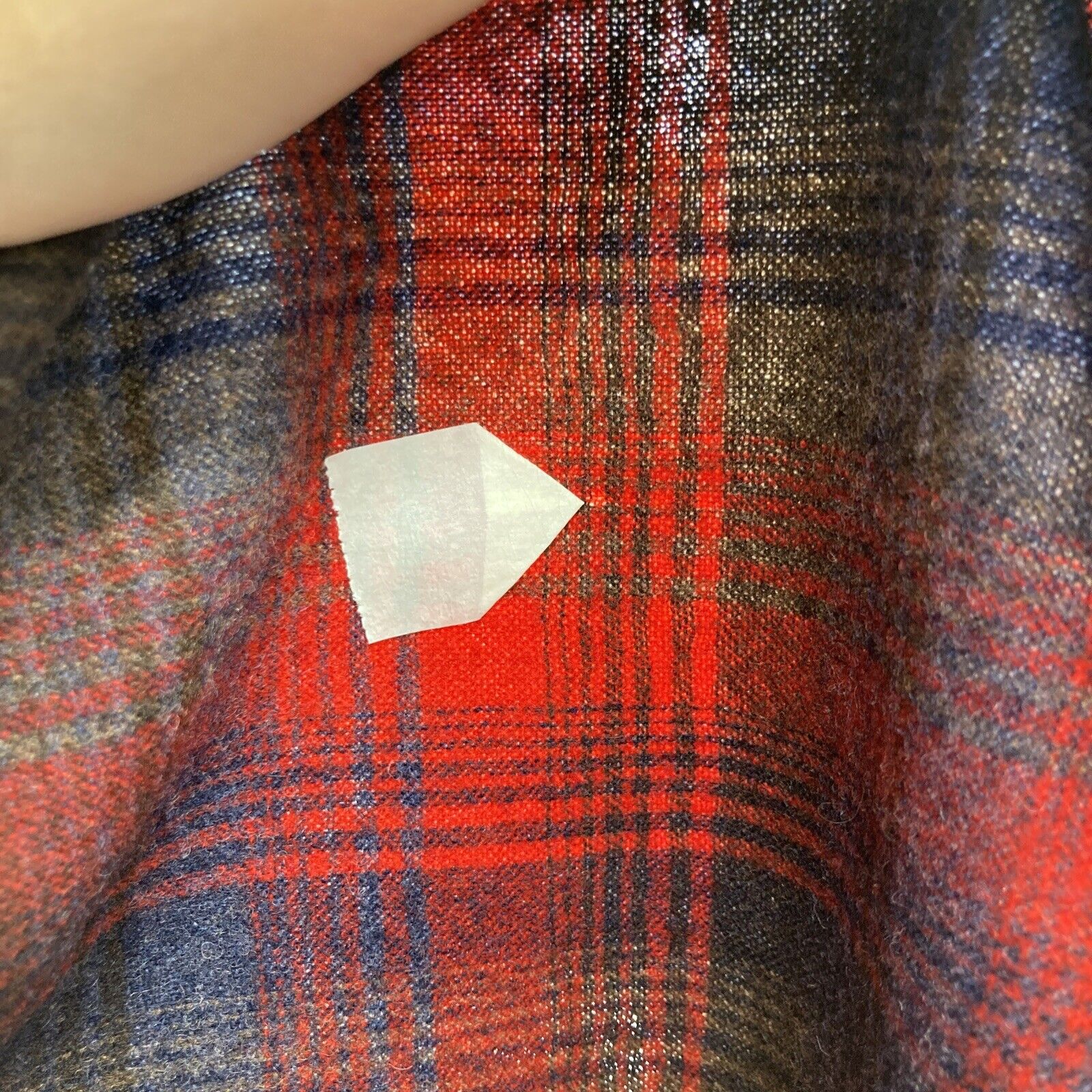 70s Red Madras Plaid A-line Midi Skirt With Pockets By Pendleton - Image 11