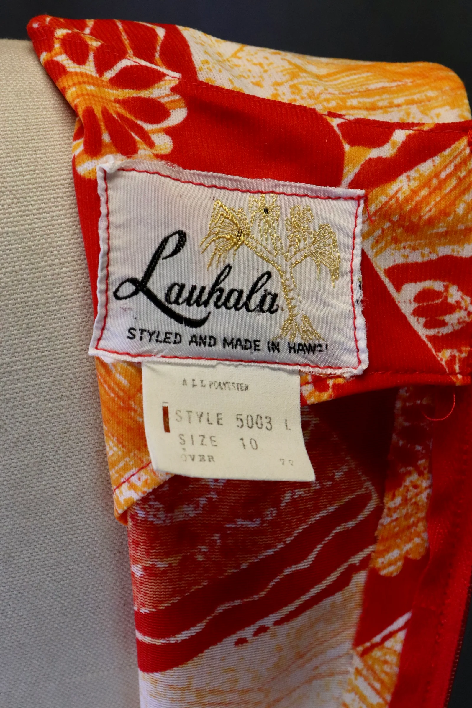 70s Red Orange And Yellow Tropical Corset Floral Midi by Lauhala - Image 4