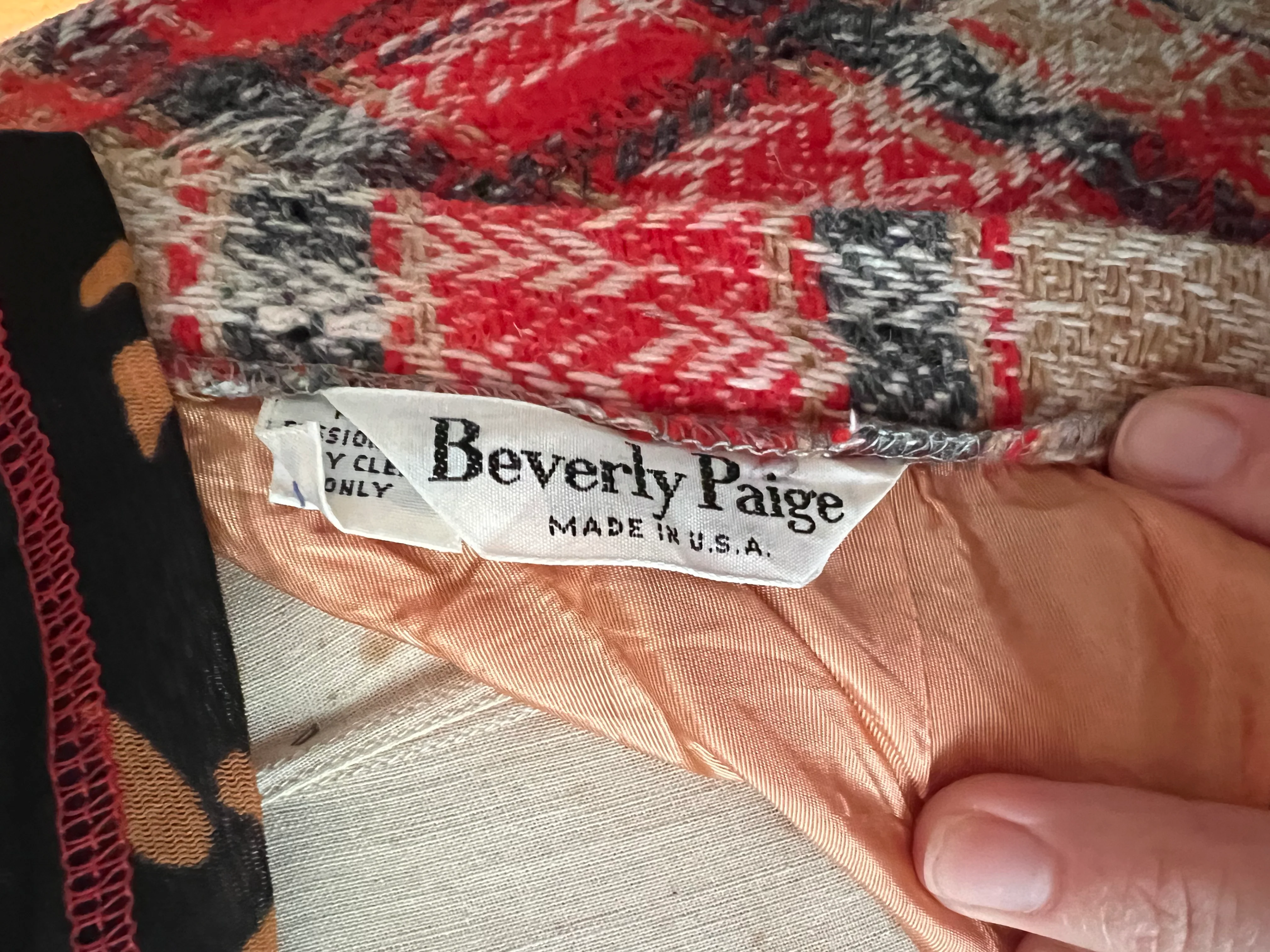 70s Retro Plaid Maxi Skirt By Beverly Paige - Image 9