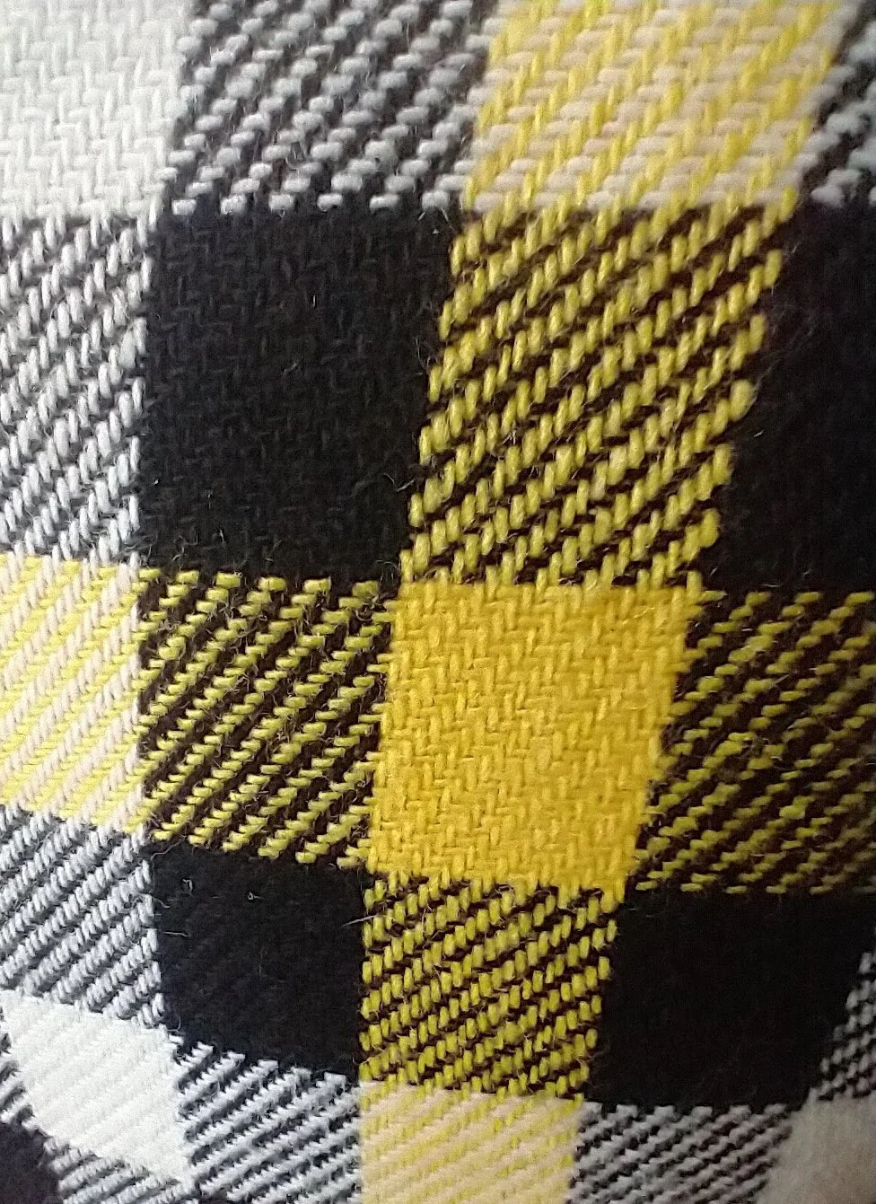 70s Retro Yellow and Black Checked Yellow Jumper Dress Acrylic Weave Drop Waist Women's Small - Image 6