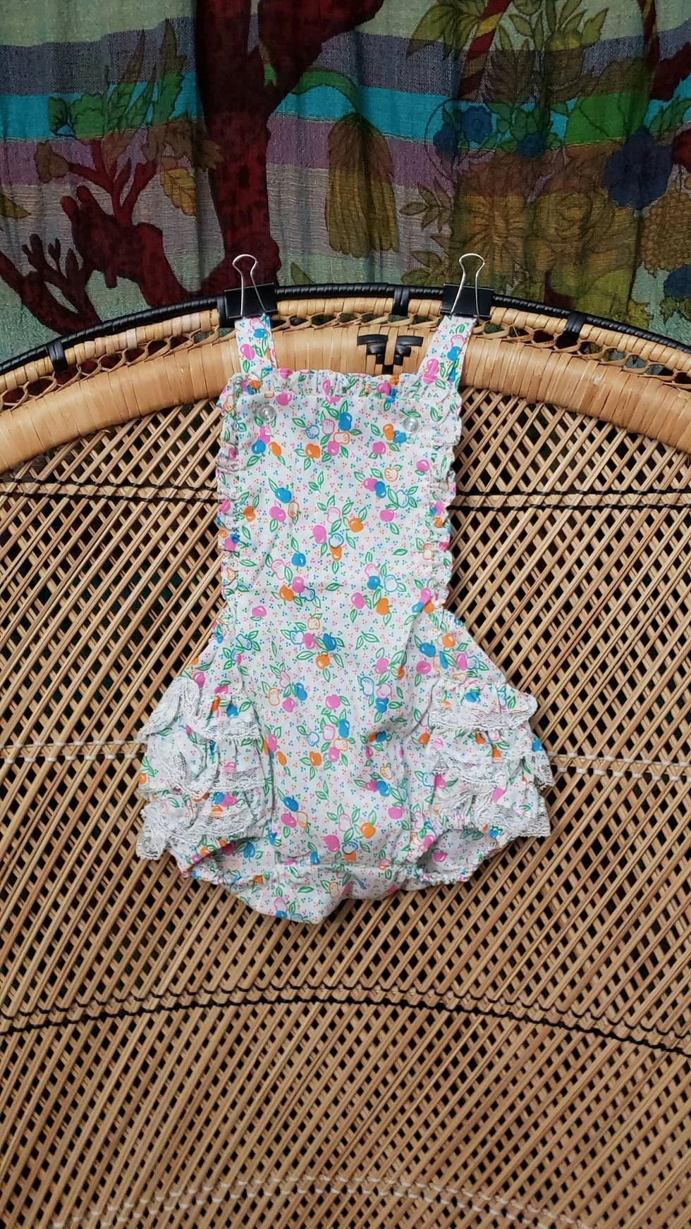 70s Ruffle Bottom Baby Romper by Sears - Image 2