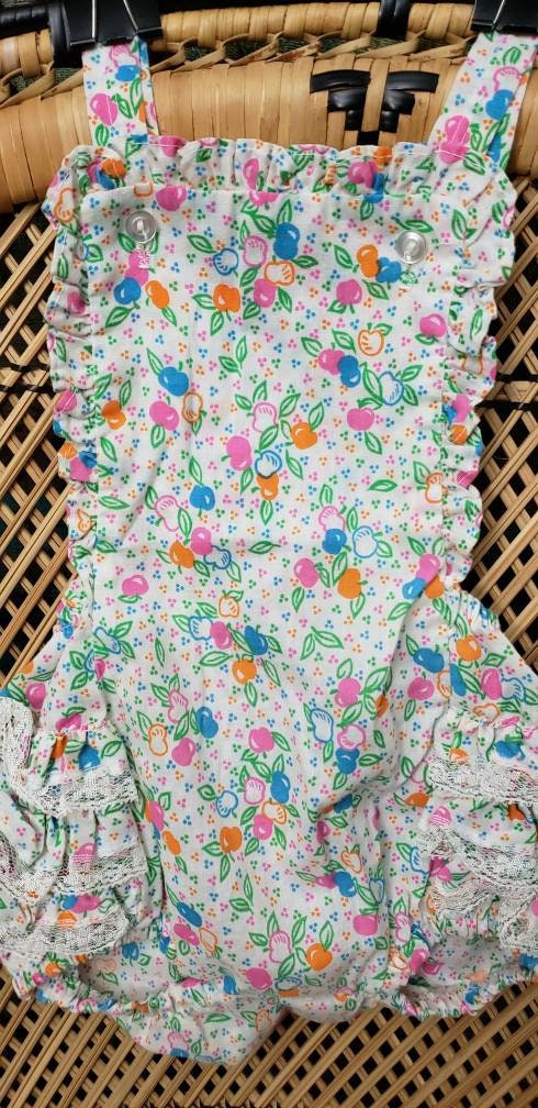 70s Ruffle Bottom Baby Romper by Sears - Image 4