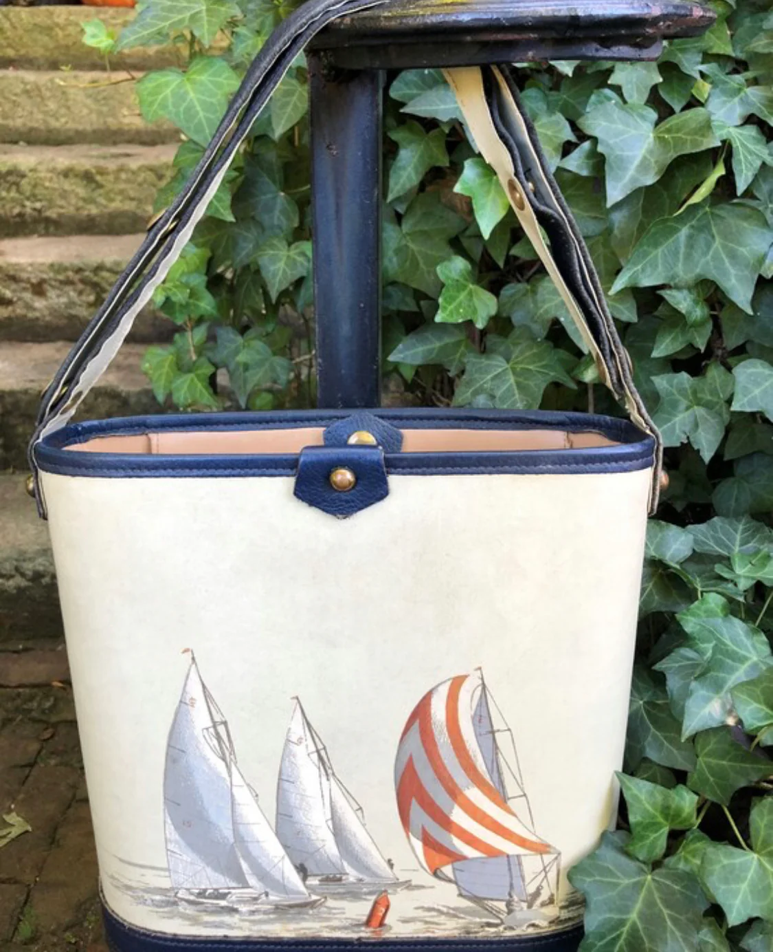 70s Sailboat Handbag Tote Bag - Image 9