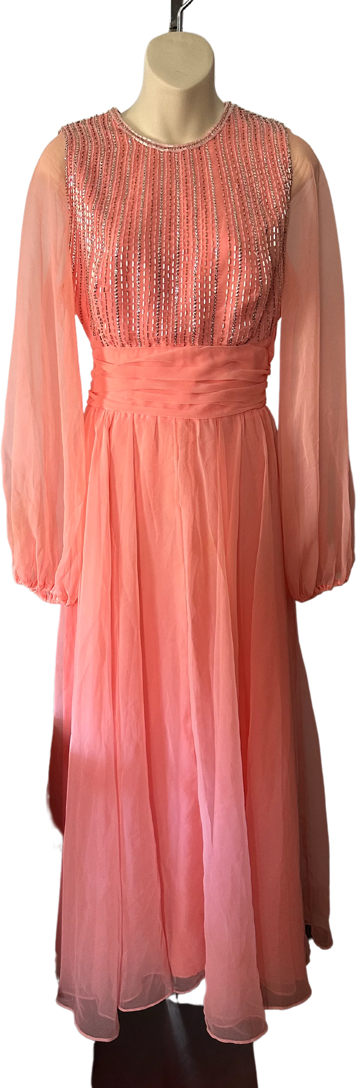 70s Salmon Pink Formal By Jack Bryan