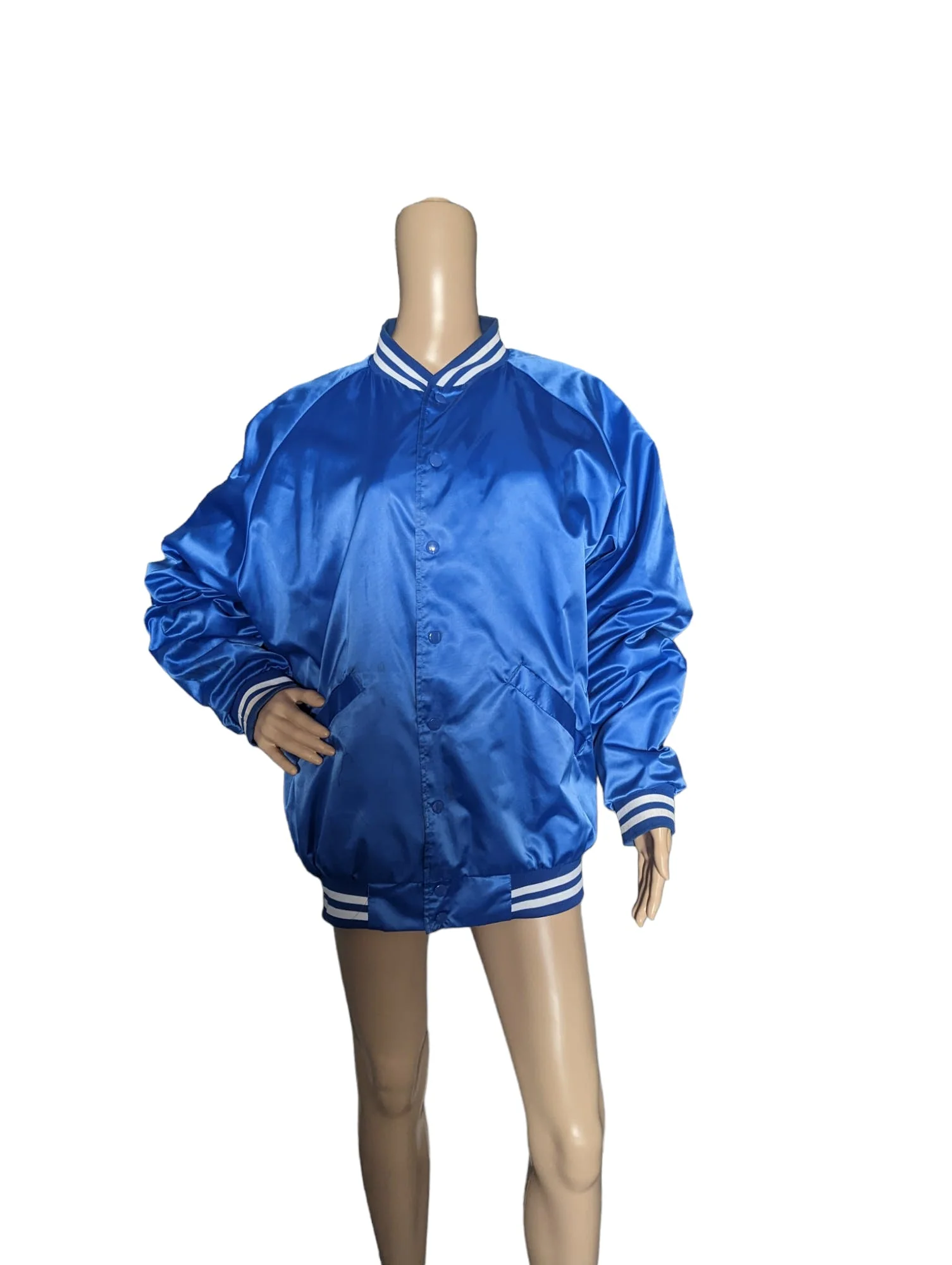 70s Satin Bomber Varsity Jacket Rv Camping Club By Cardinal - Image 3