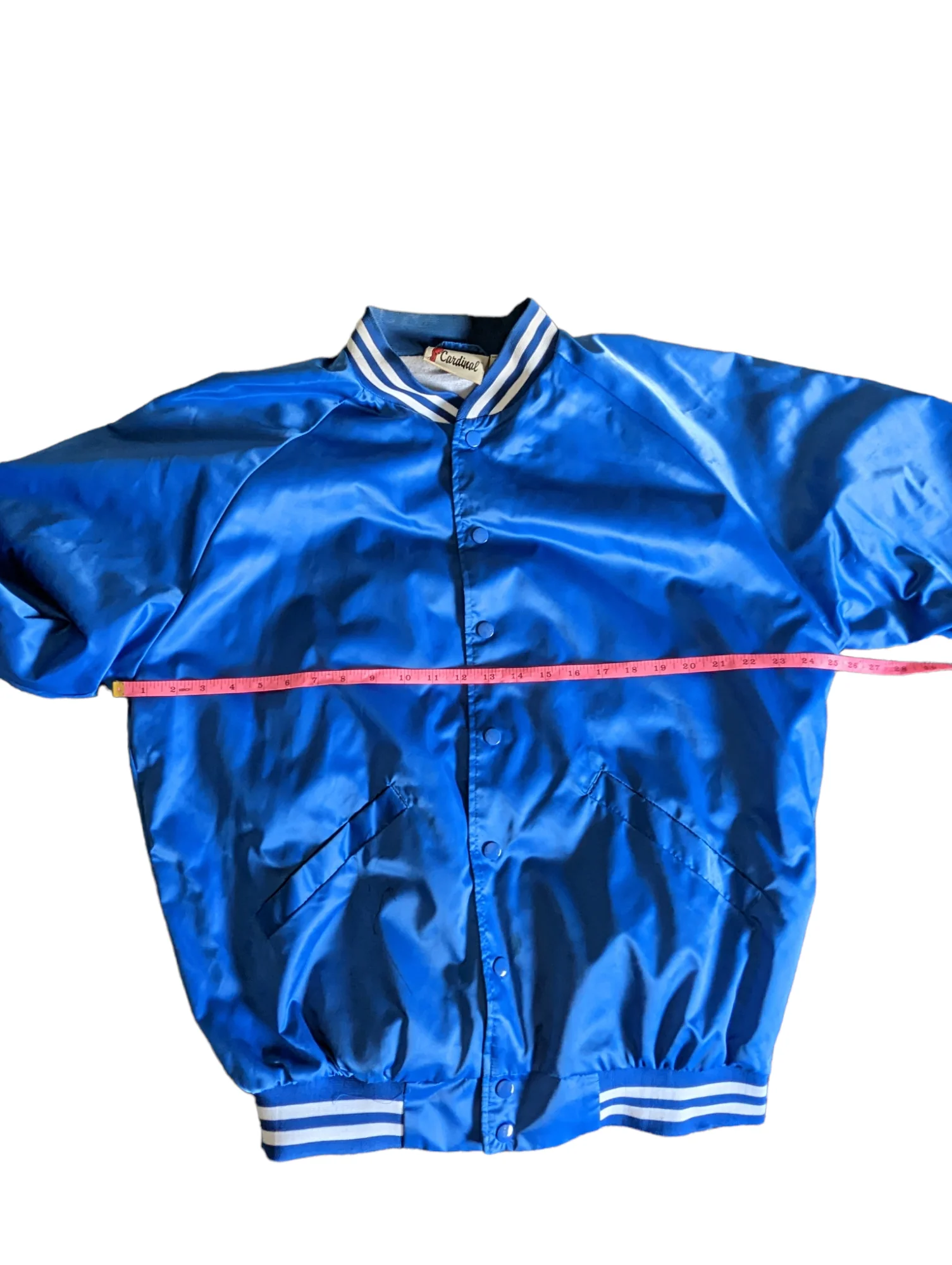 70s Satin Bomber Varsity Jacket Rv Camping Club By Cardinal - Image 5