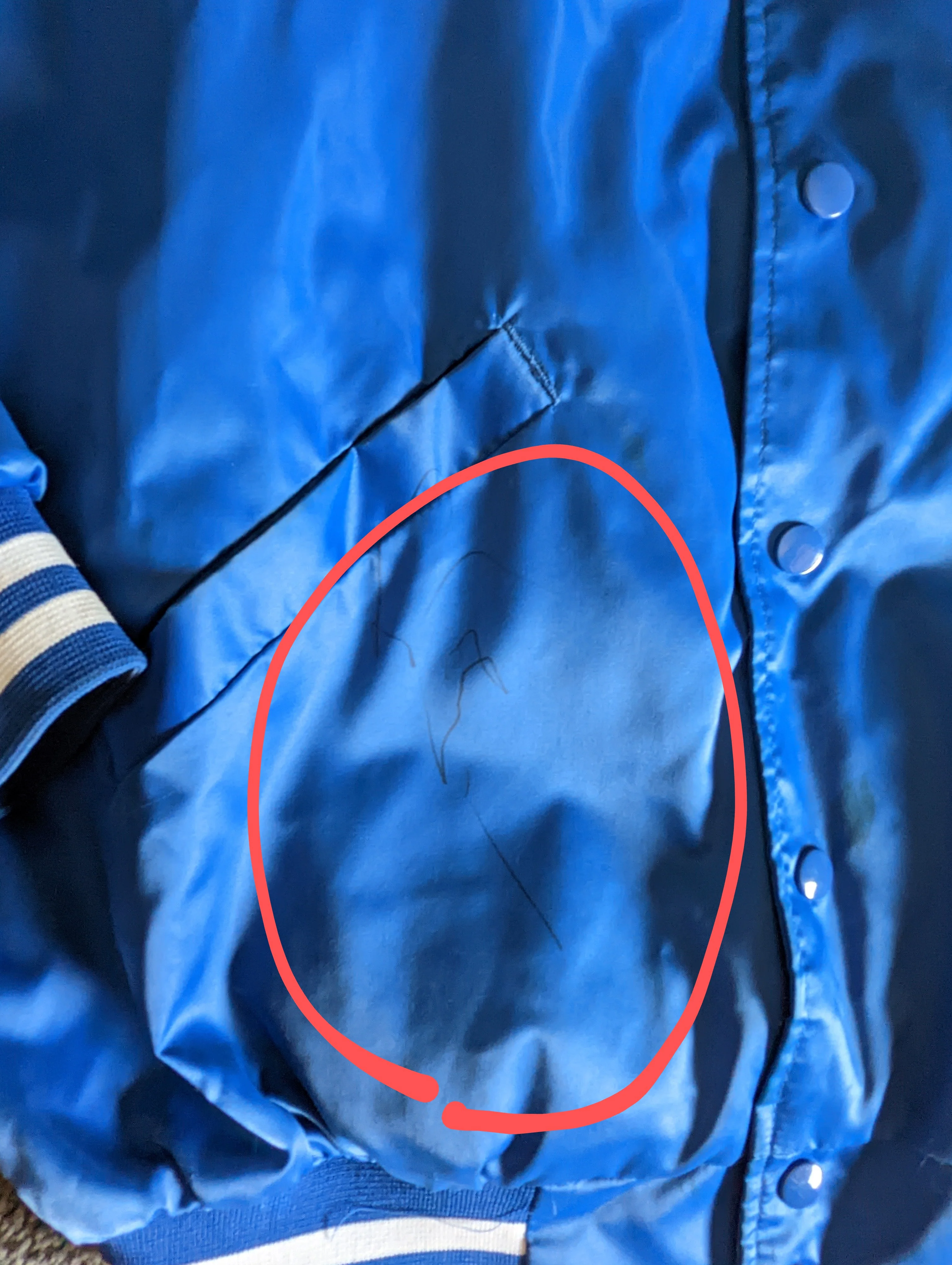 70s Satin Bomber Varsity Jacket Rv Camping Club By Cardinal - Image 8