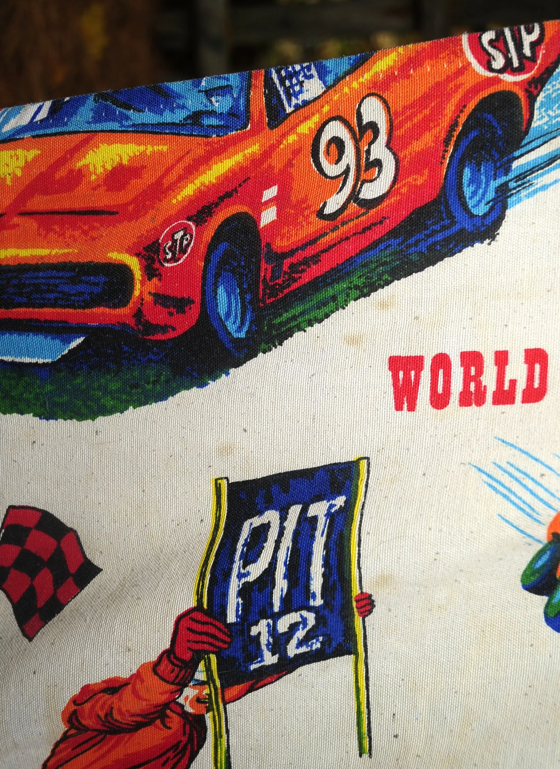 70s Nascar Twin Bedspread Grand National West by Sears - Image 15