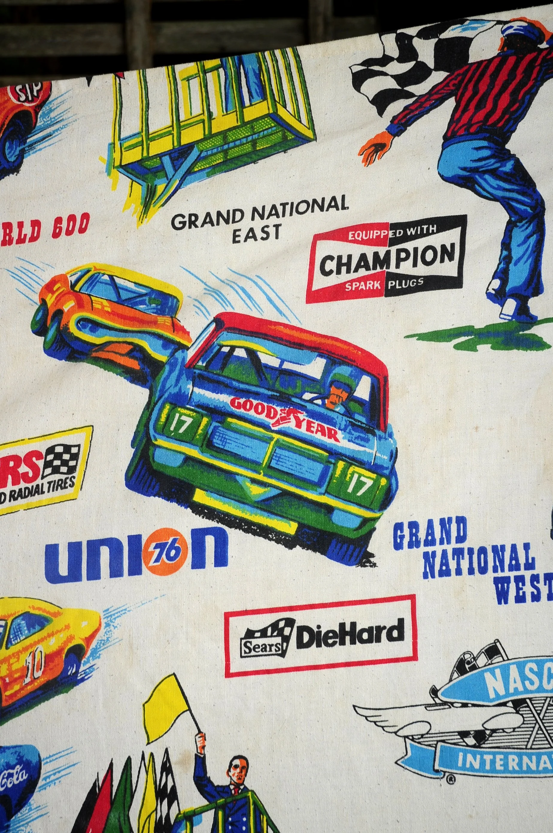 70s Nascar Twin Bedspread Grand National West by Sears - Image 5
