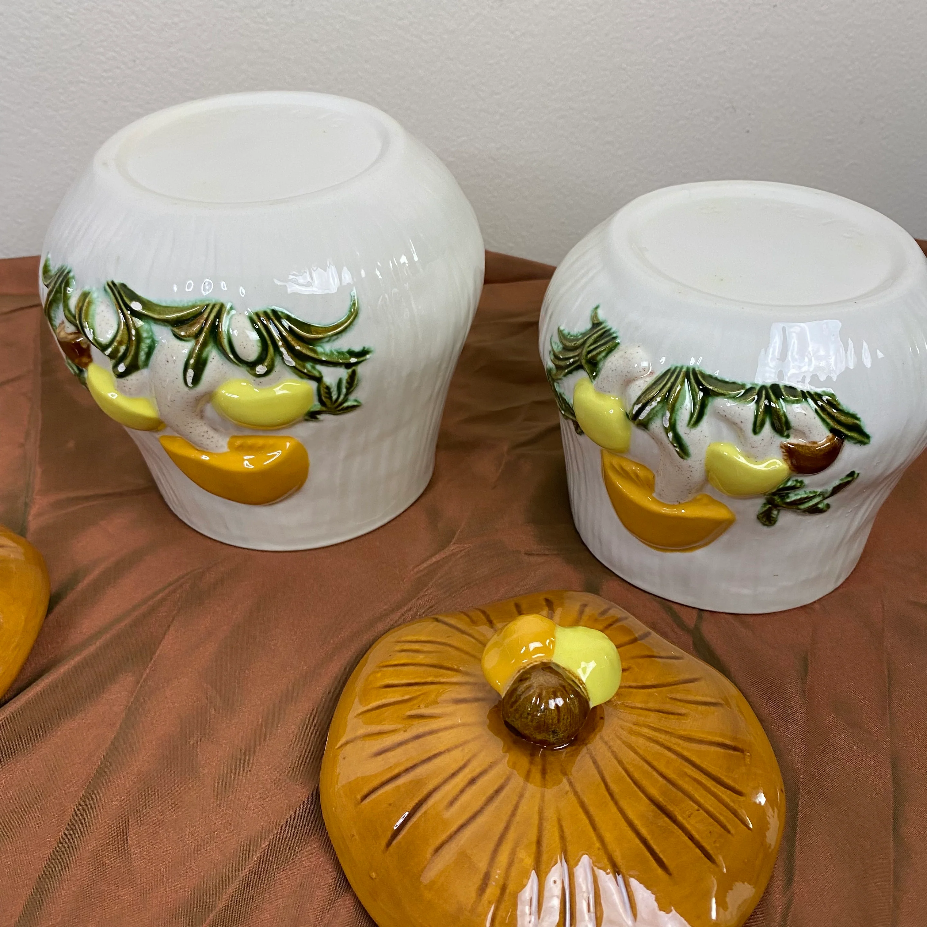 70s Set Of 2 Arnels Ceramic Mushroom Canisters By Arnels - Image 16
