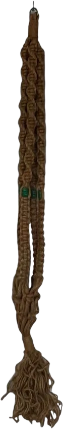 70s Set Of 2 Jute Macramé Plant Hangers - Image 2