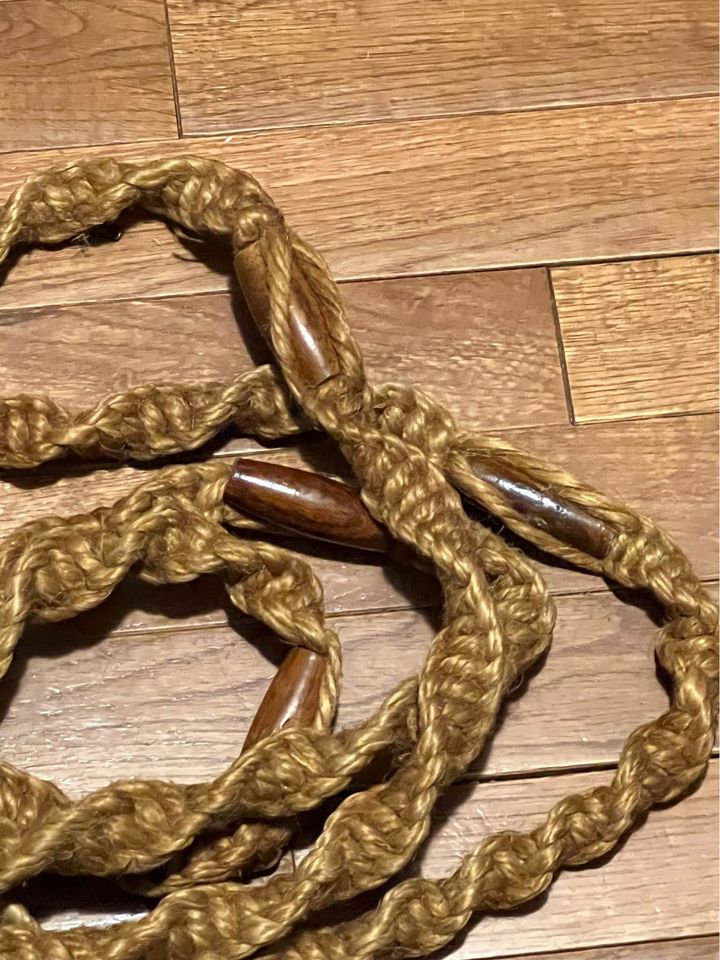 70s Set Of 2 Jute Macramé Plant Hangers - Image 3