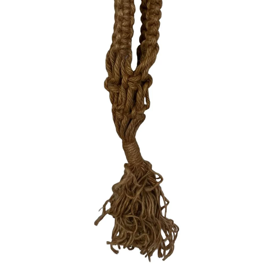 70s Set Of 2 Jute Macramé Plant Hangers - Image 6