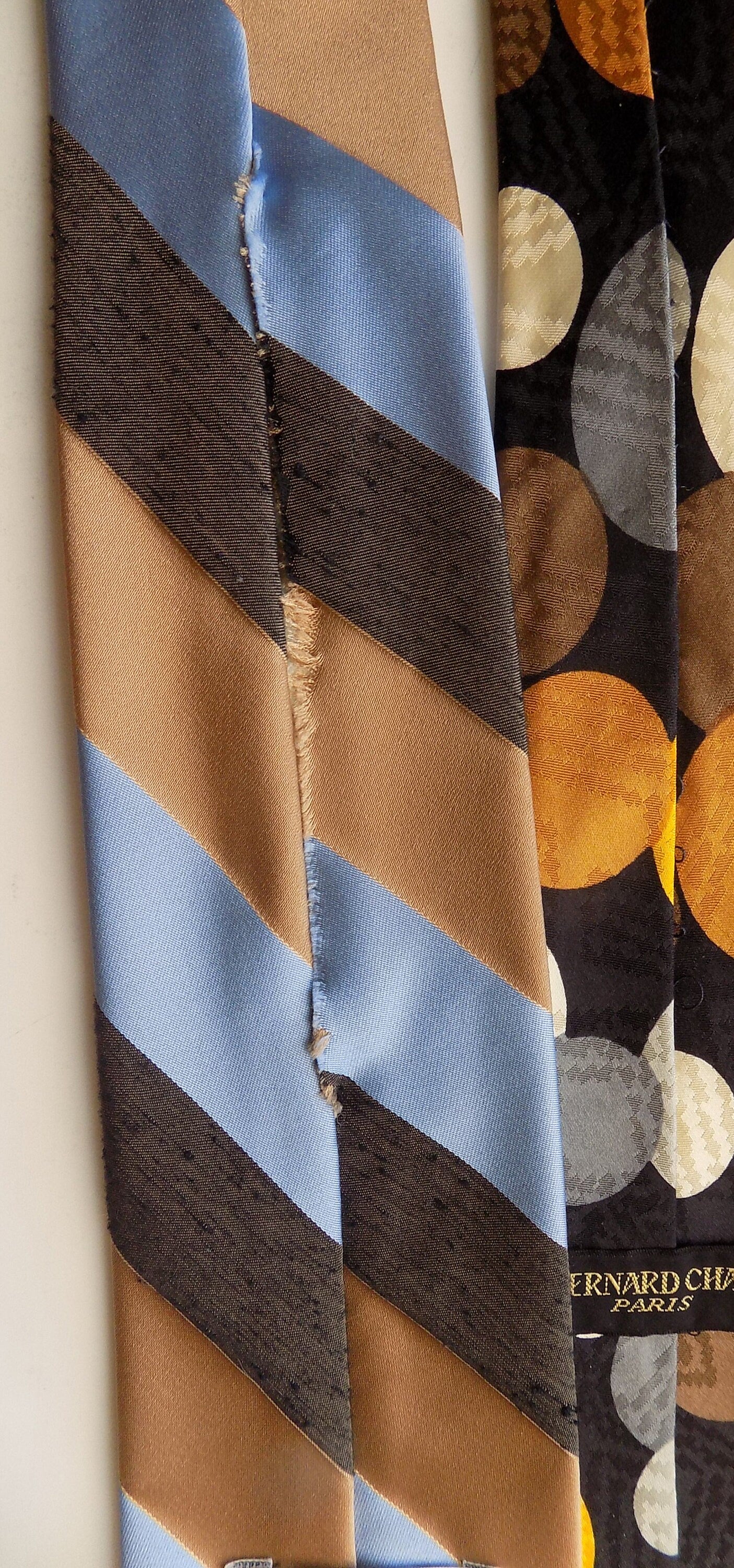 70s Set of Five Wide Ties for 70s Parties Events Disco Tv-Stage Necktie Mens 70s Oleg Cassini Geometric Mod 60s by Oleg Cassini - Image 8