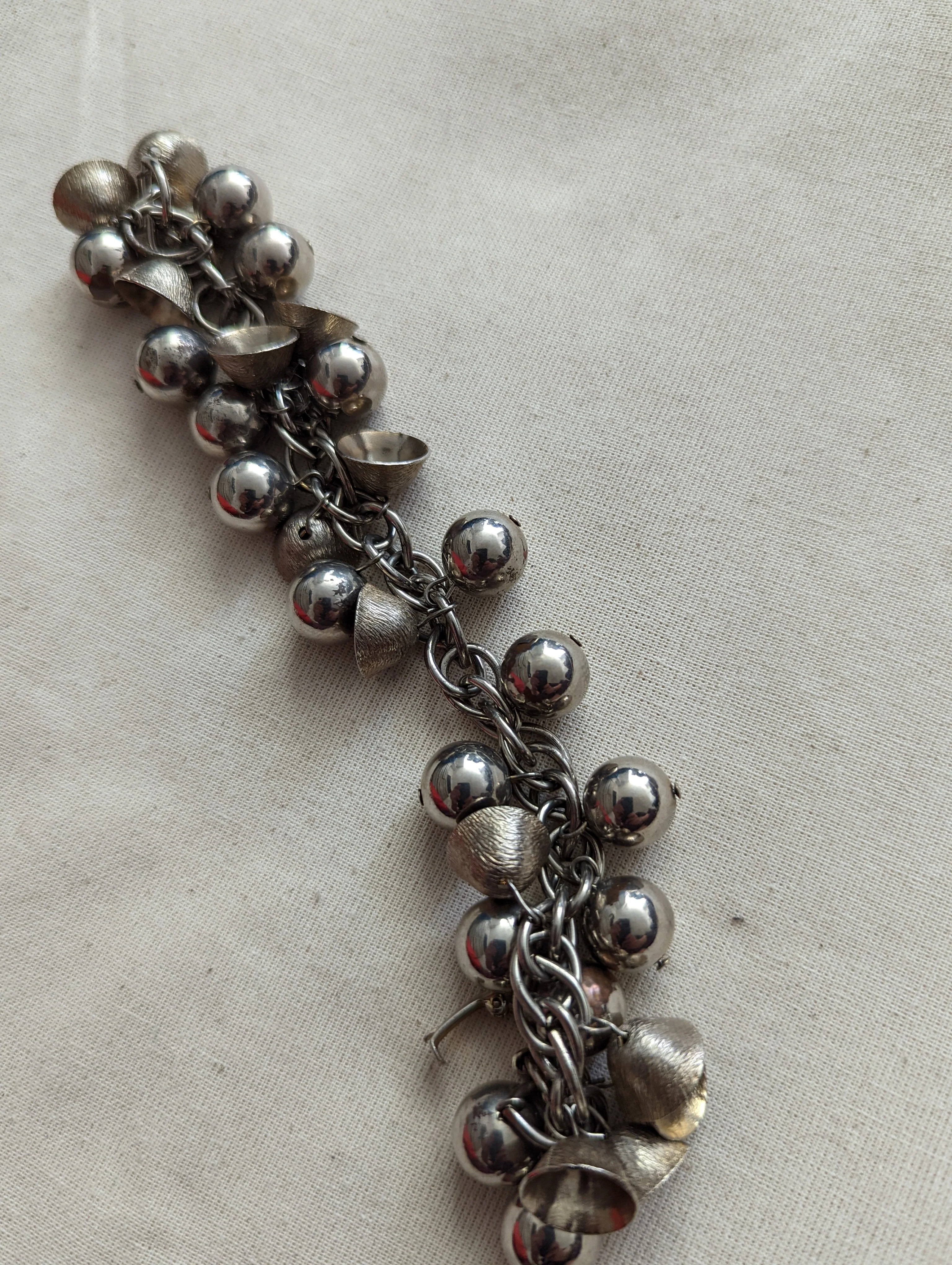 60s Silver Bells And Balls Bracelet - Image 4