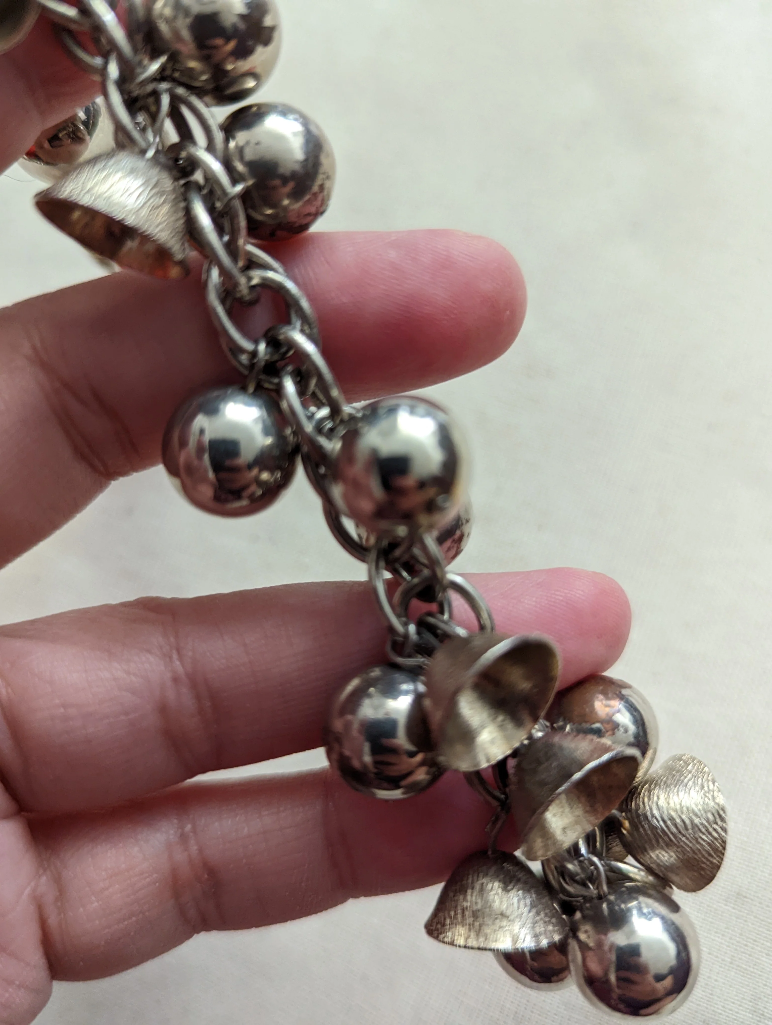60s Silver Bells And Balls Bracelet - Image 9
