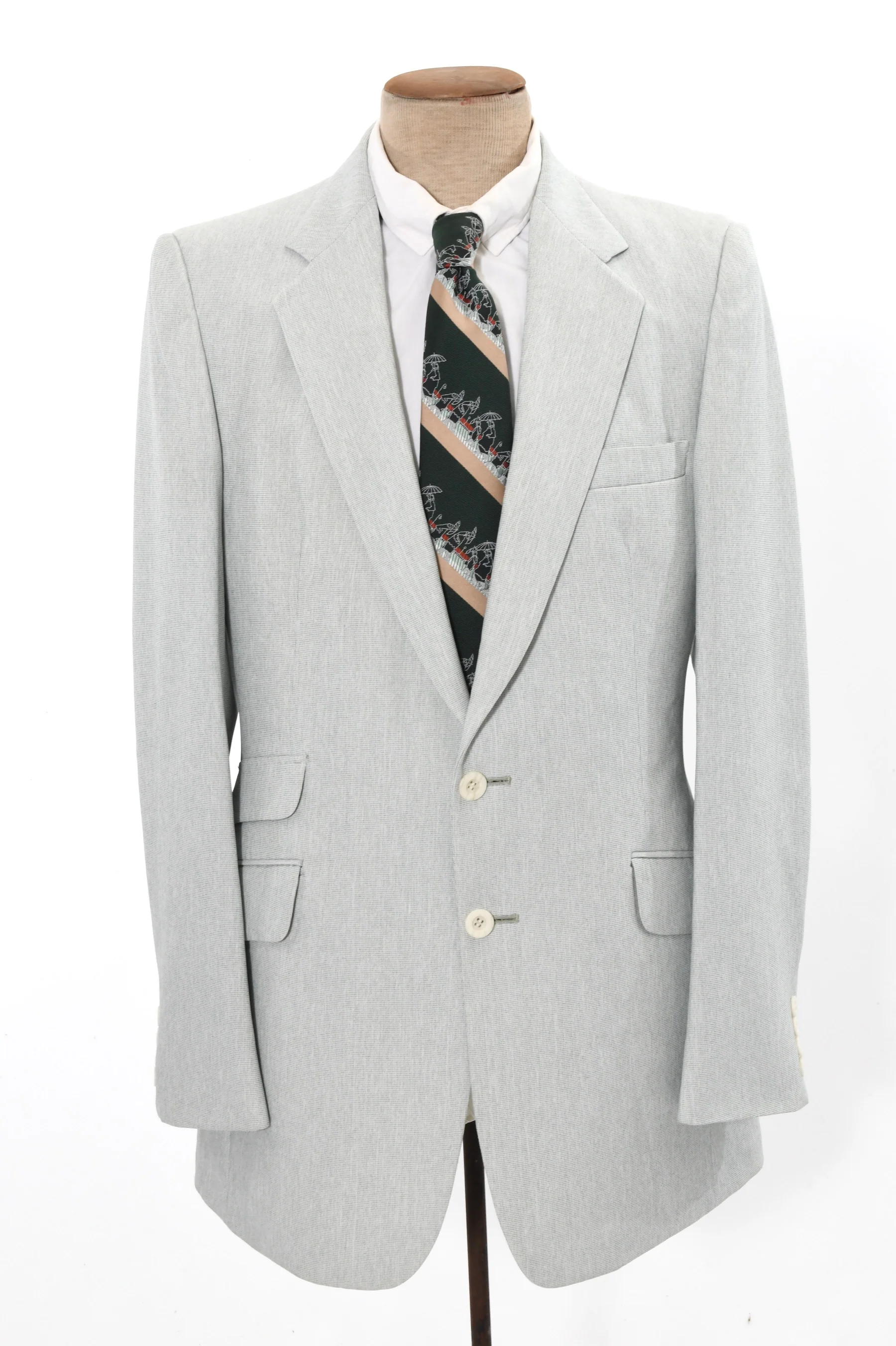 70s Soft Green Single Breasted Mens Two Piece Suit by Fioravanti - Image 3