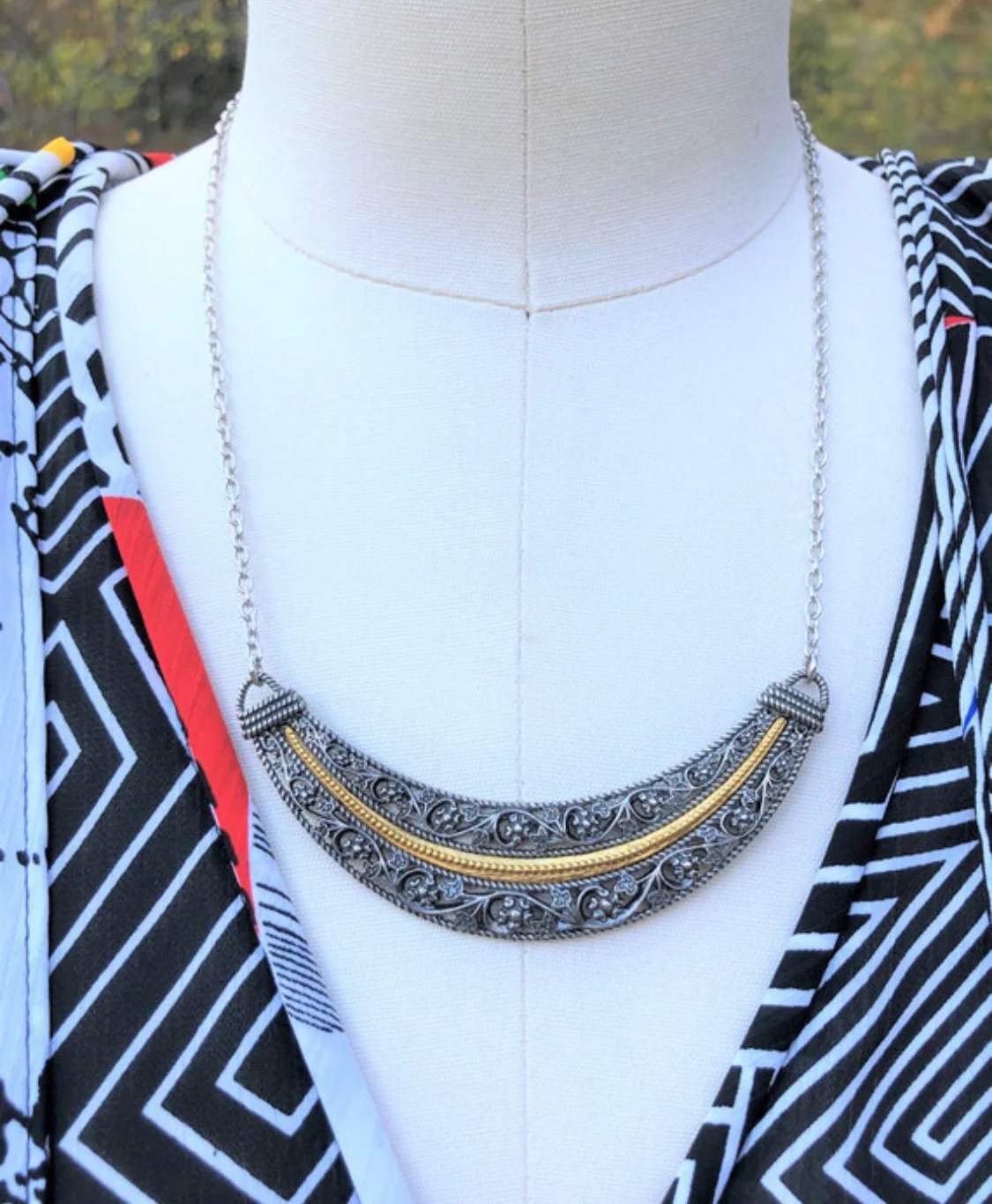70s Sterling Necklace Made In Israel - Image 5