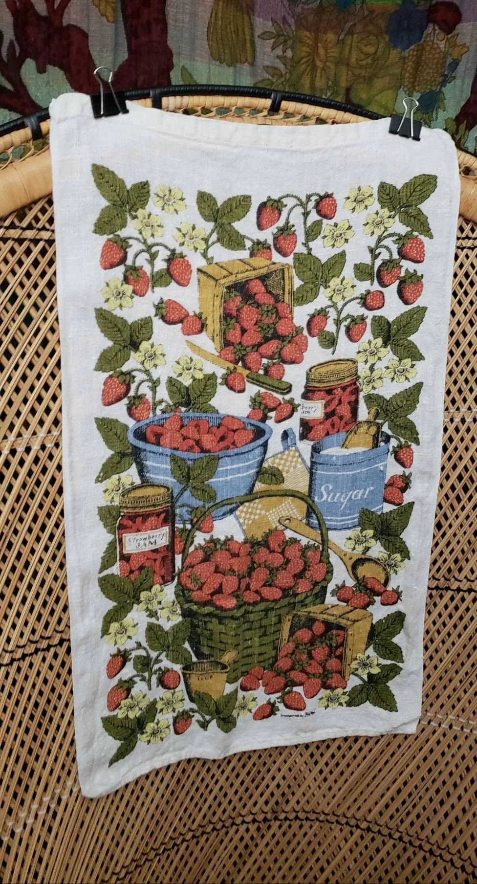 70s Strawberry Jam Linen Tea Towel by Kay Dee - Image 4
