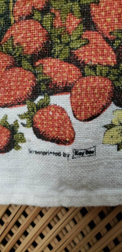 70s Strawberry Jam Linen Tea Towel by Kay Dee - Image 6