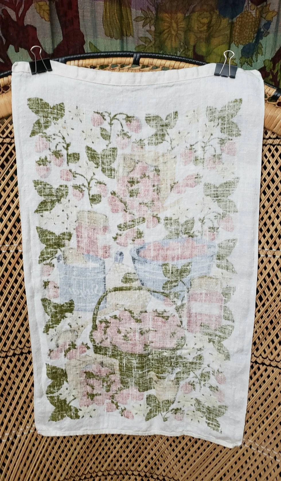 70s Strawberry Jam Linen Tea Towel by Kay Dee - Image 7