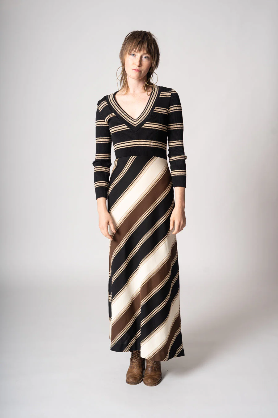 70s Stripe Sweater Dress by Chateau du Tricot - Image 3