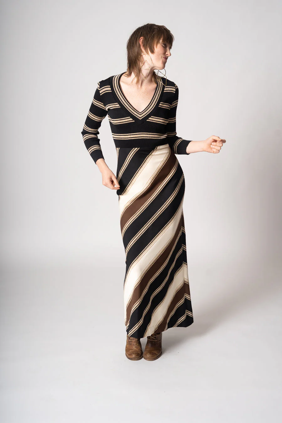 70s Stripe Sweater Dress by Chateau du Tricot - Image 5
