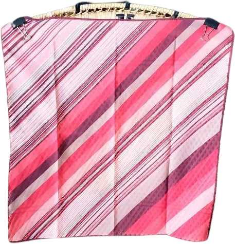 70s Striped Scarves by Nasharr Frères Set of 2: One Red Striped Scarf and One Blue Striped Scarf by Nasharr Frères Ltd