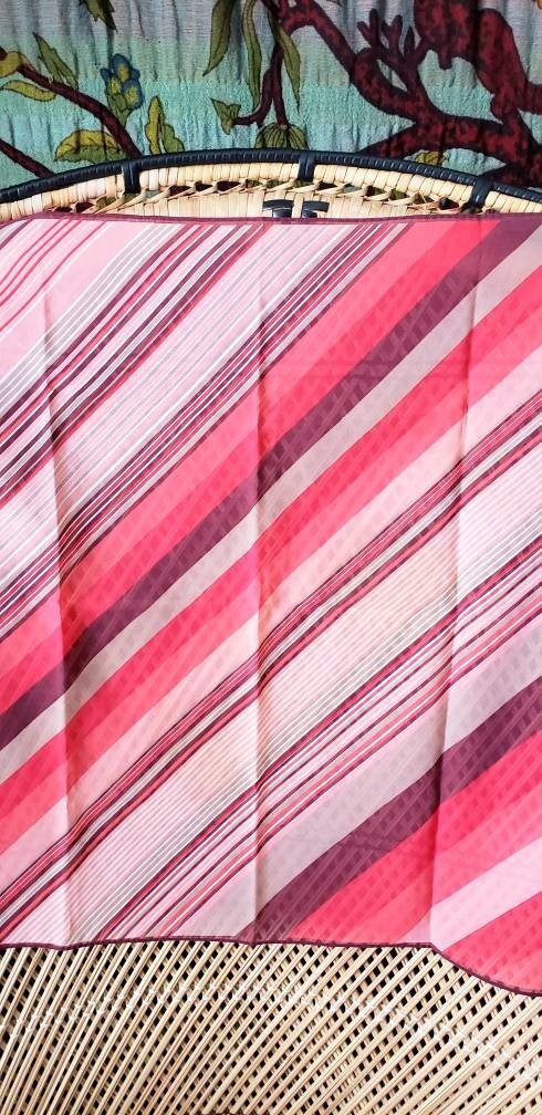 70s Striped Scarves by Nasharr Frères Set of 2: One Red Striped Scarf and One Blue Striped Scarf by Nasharr Frères Ltd - Image 7