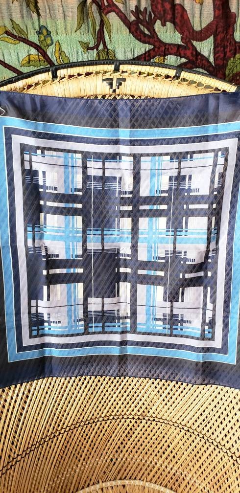 70s Striped Scarves by Nasharr Frères Set of 2: One Red Striped Scarf and One Blue Striped Scarf by Nasharr Frères Ltd - Image 9