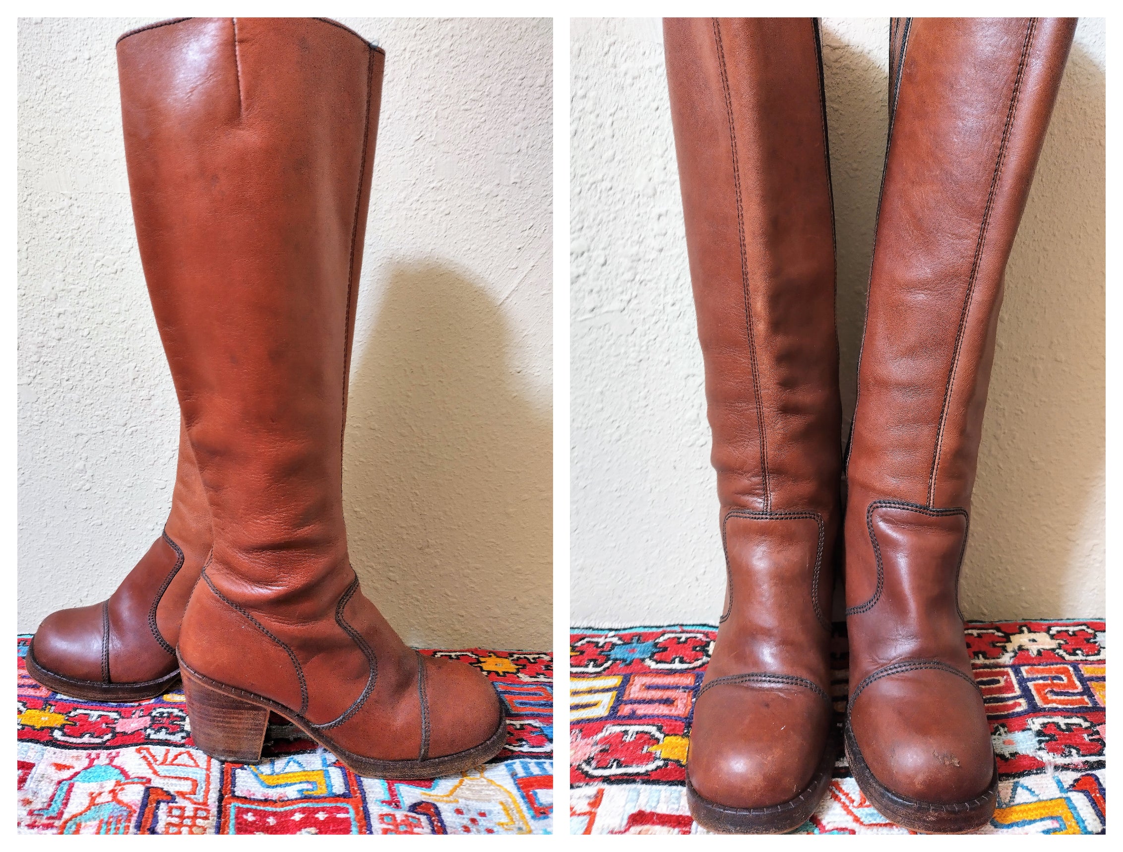 70s Stunning Penny Lane Leather Boots by Campus - Image 3