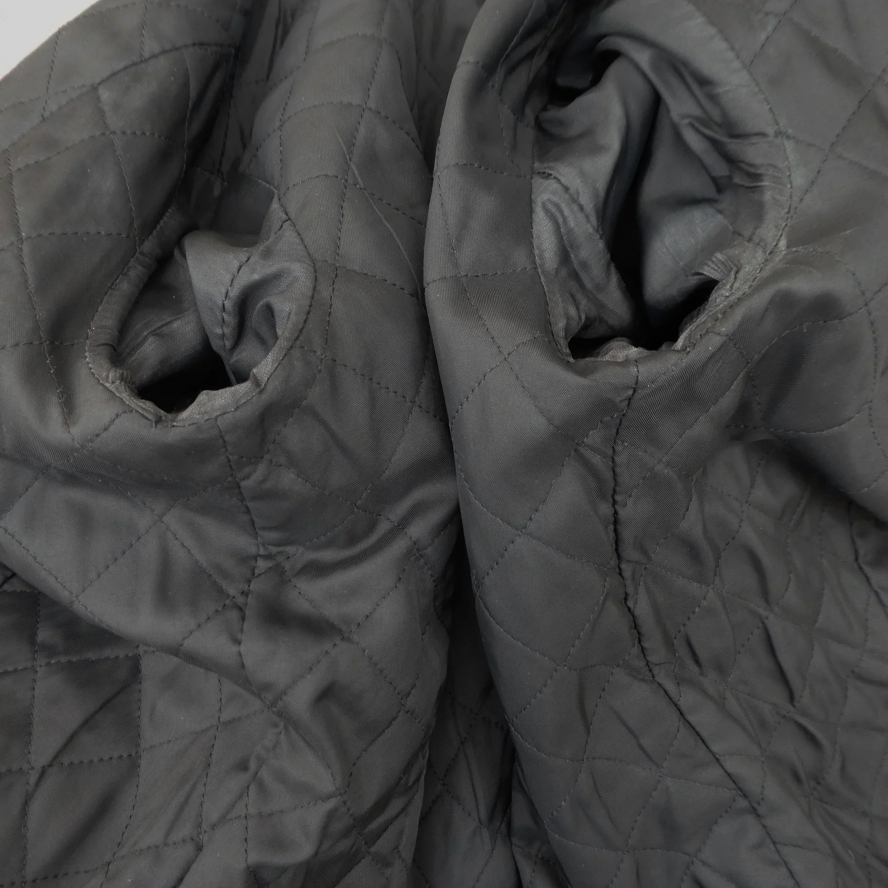 70s Suede Leather Coat Wide Fur Collar Quilted Lining By Rock Star - Image 5