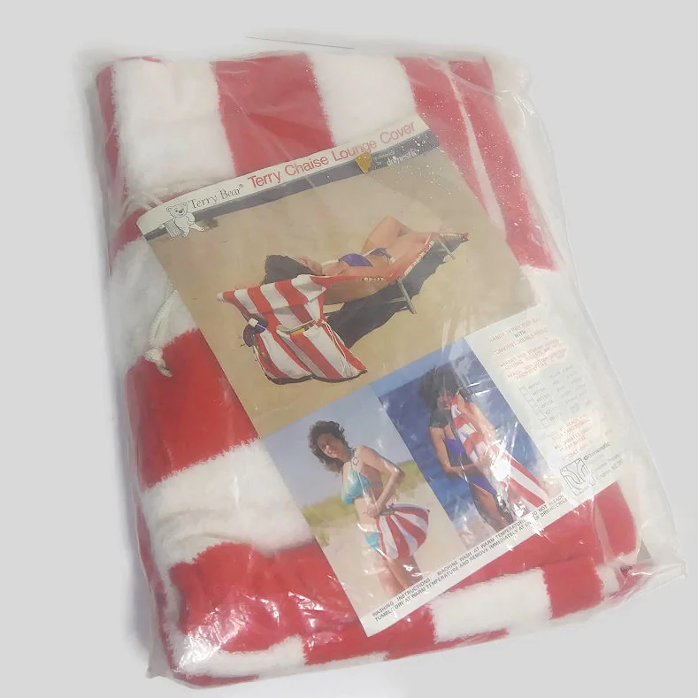 70s Terry Towel Chaise Lounge Cover With Bag By Terry Bear - Image 5