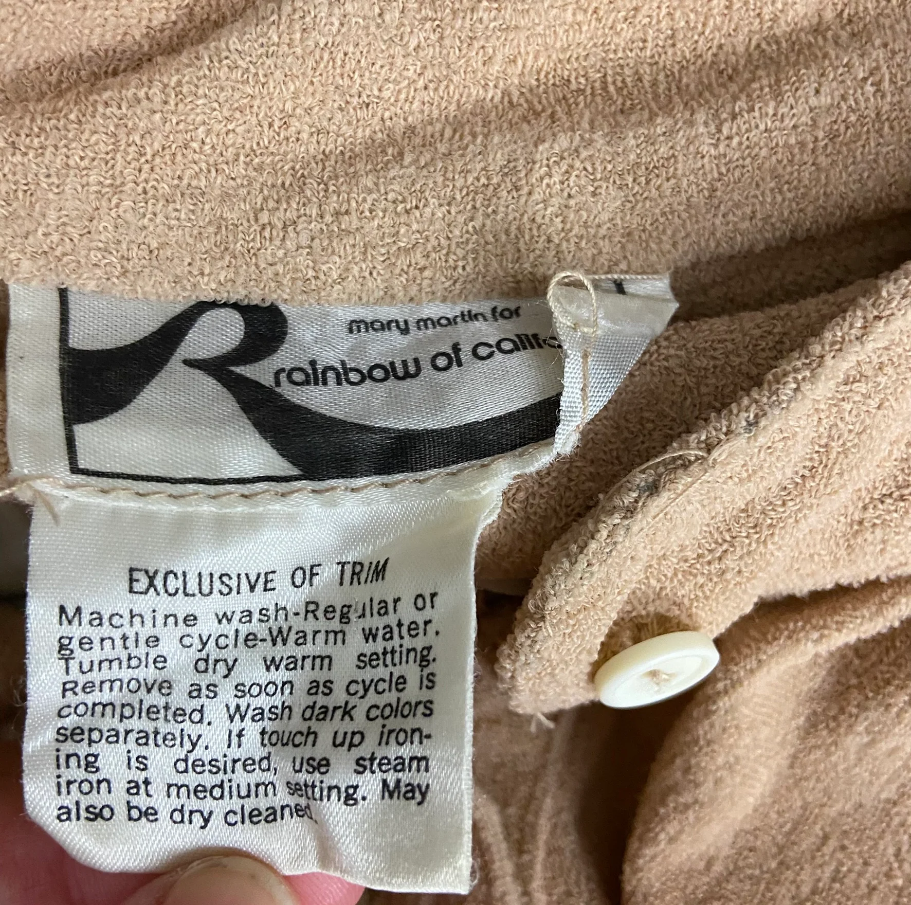 70s Terrycloth Tunic Top Pants Suit Matching Set By Mary Martin for Rainbow of California - Image 10
