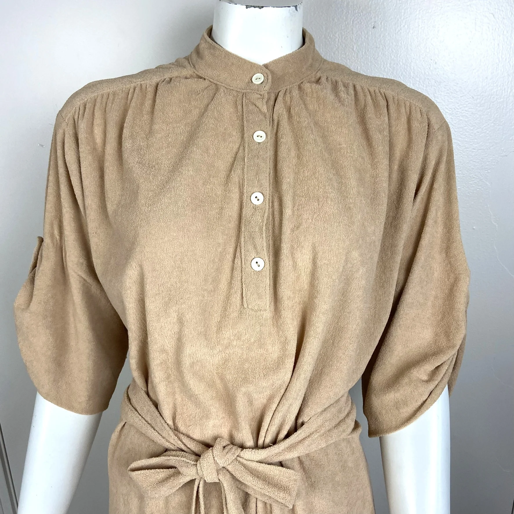 70s Terrycloth Tunic Top Pants Suit Matching Set By Mary Martin for Rainbow of California - Image 3
