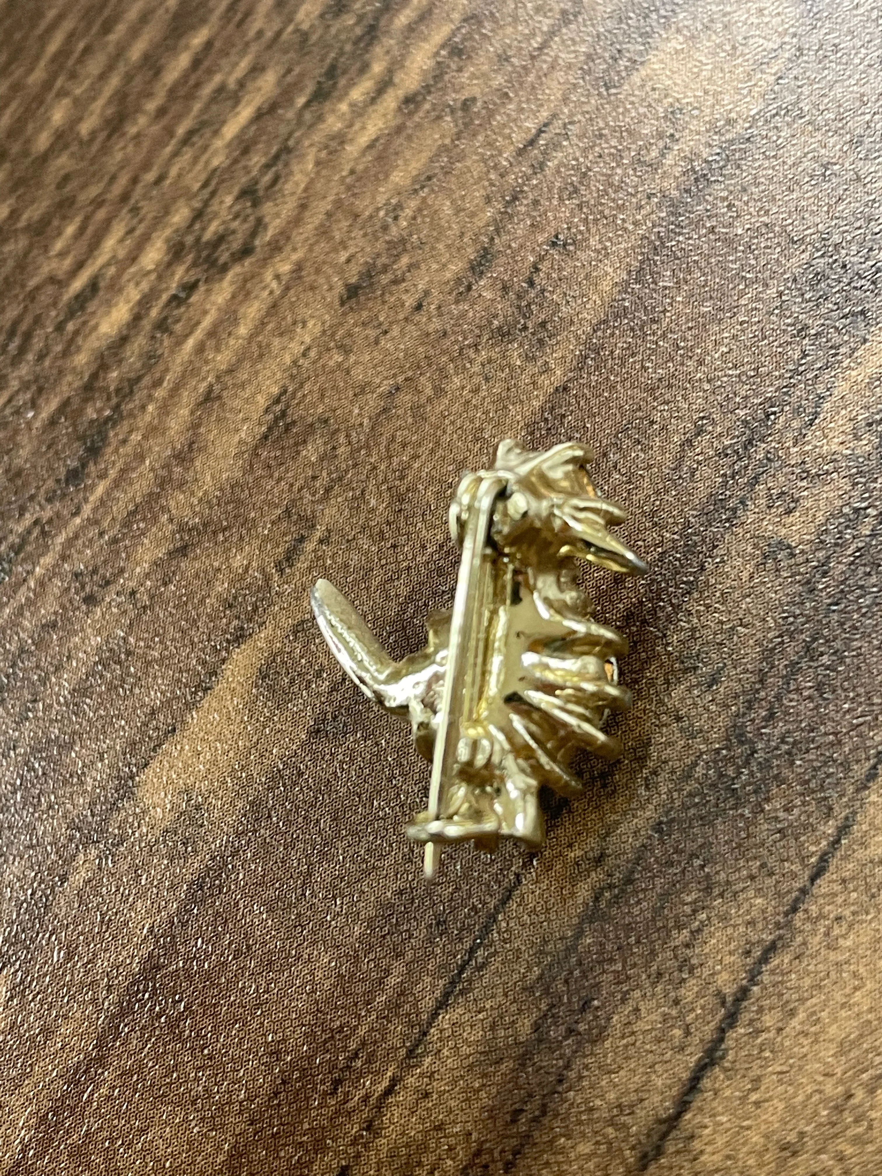 70s Tiny Cz Rhinestone Bird Brooch - Image 6