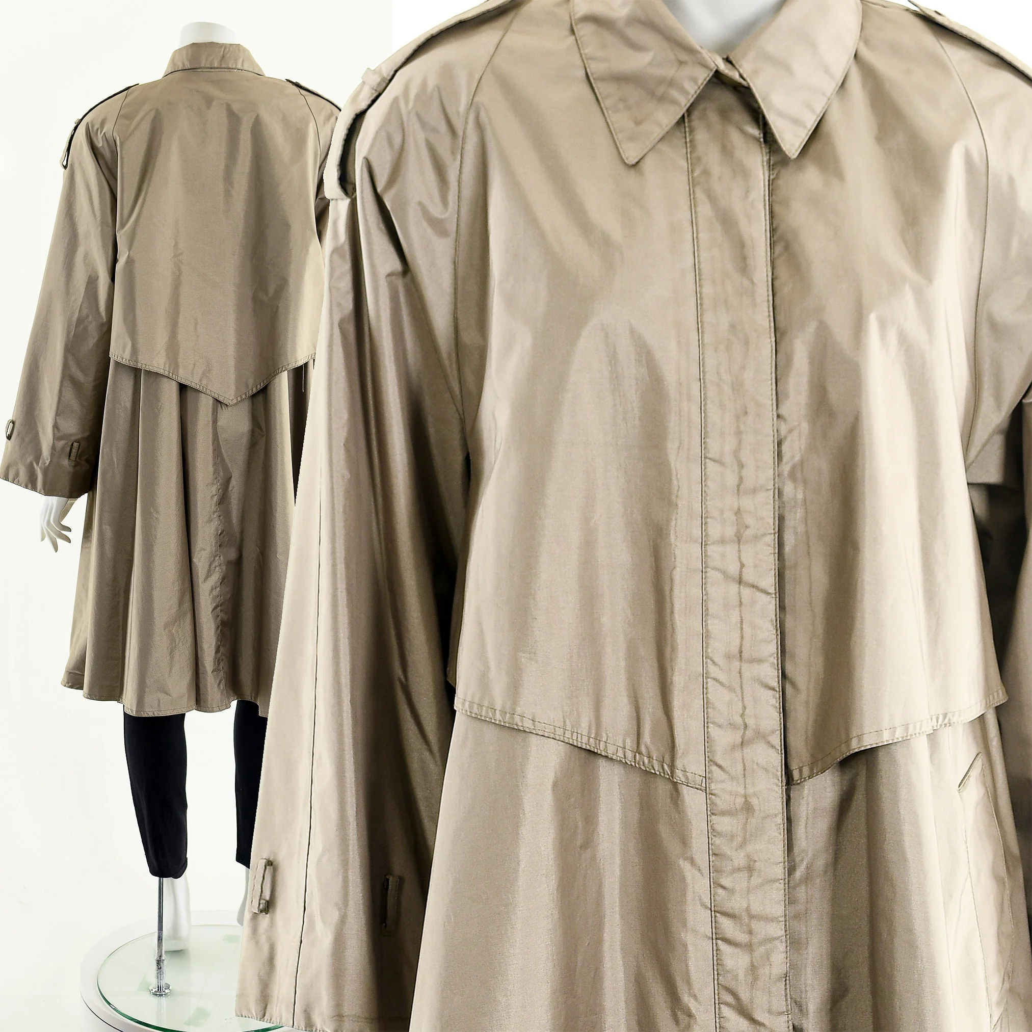 70s Trapeze Trench Raincoat by Weather Master - Image 2