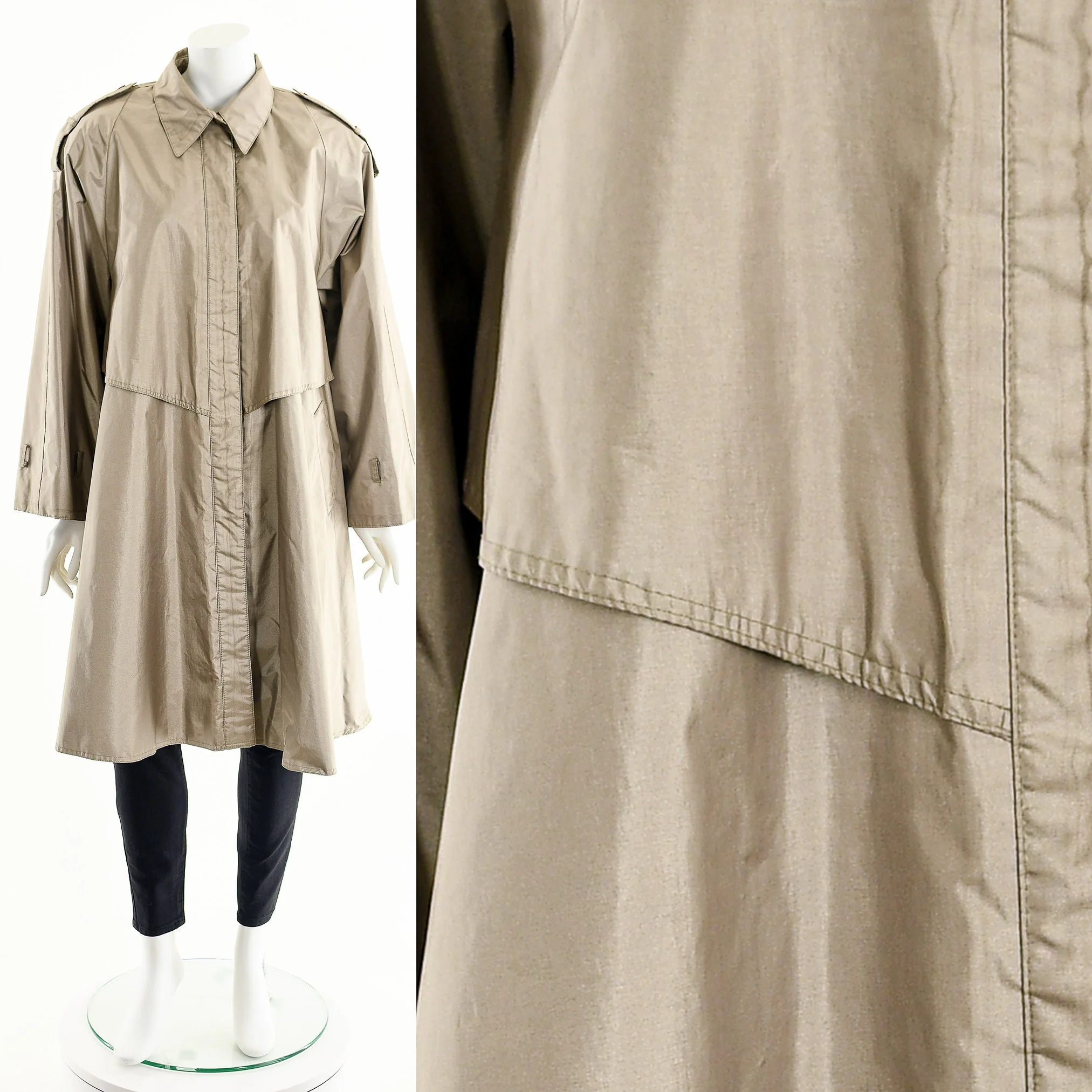 70s Trapeze Trench Raincoat by Weather Master - Image 4