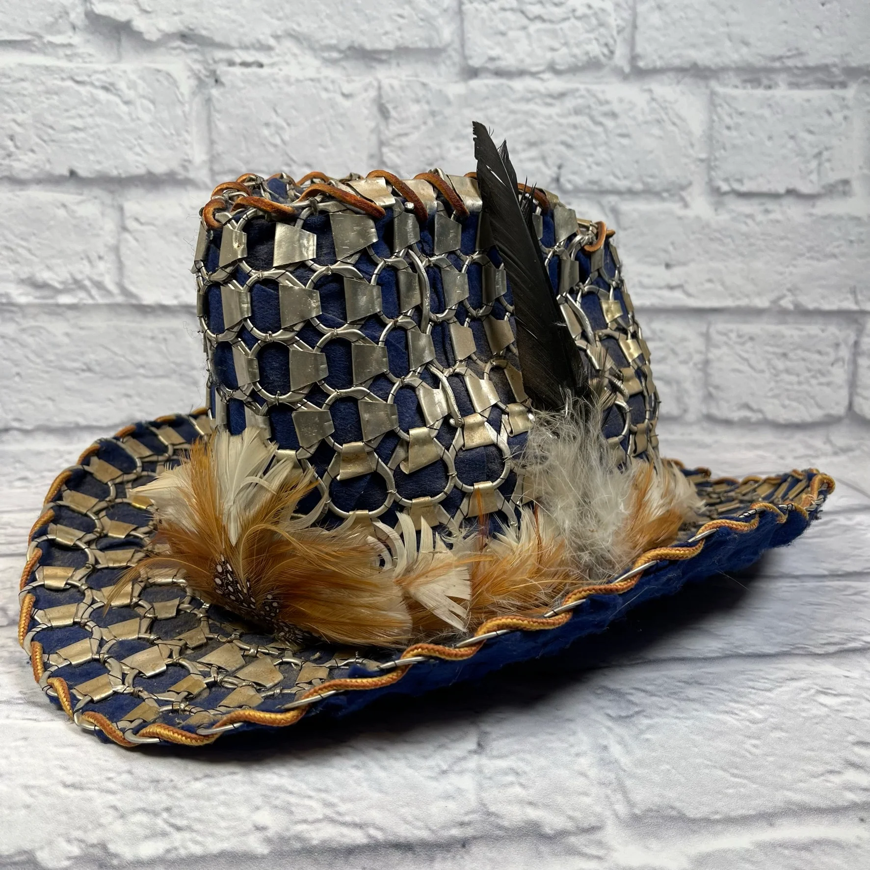 70s Unique Ooak Handmade Cowboy Hat Wearable Art - Image 14