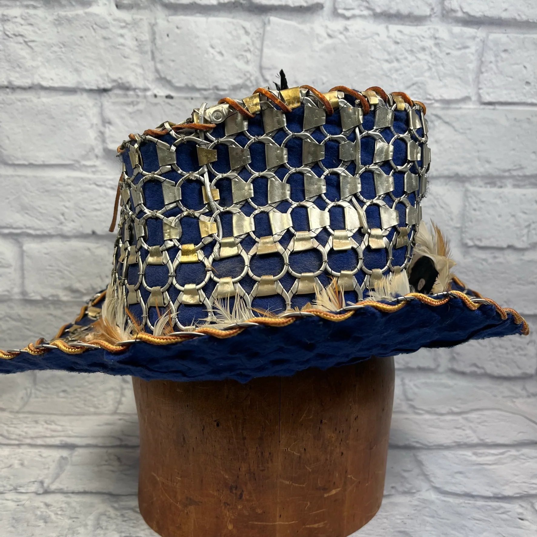 70s Unique Ooak Handmade Cowboy Hat Wearable Art - Image 5
