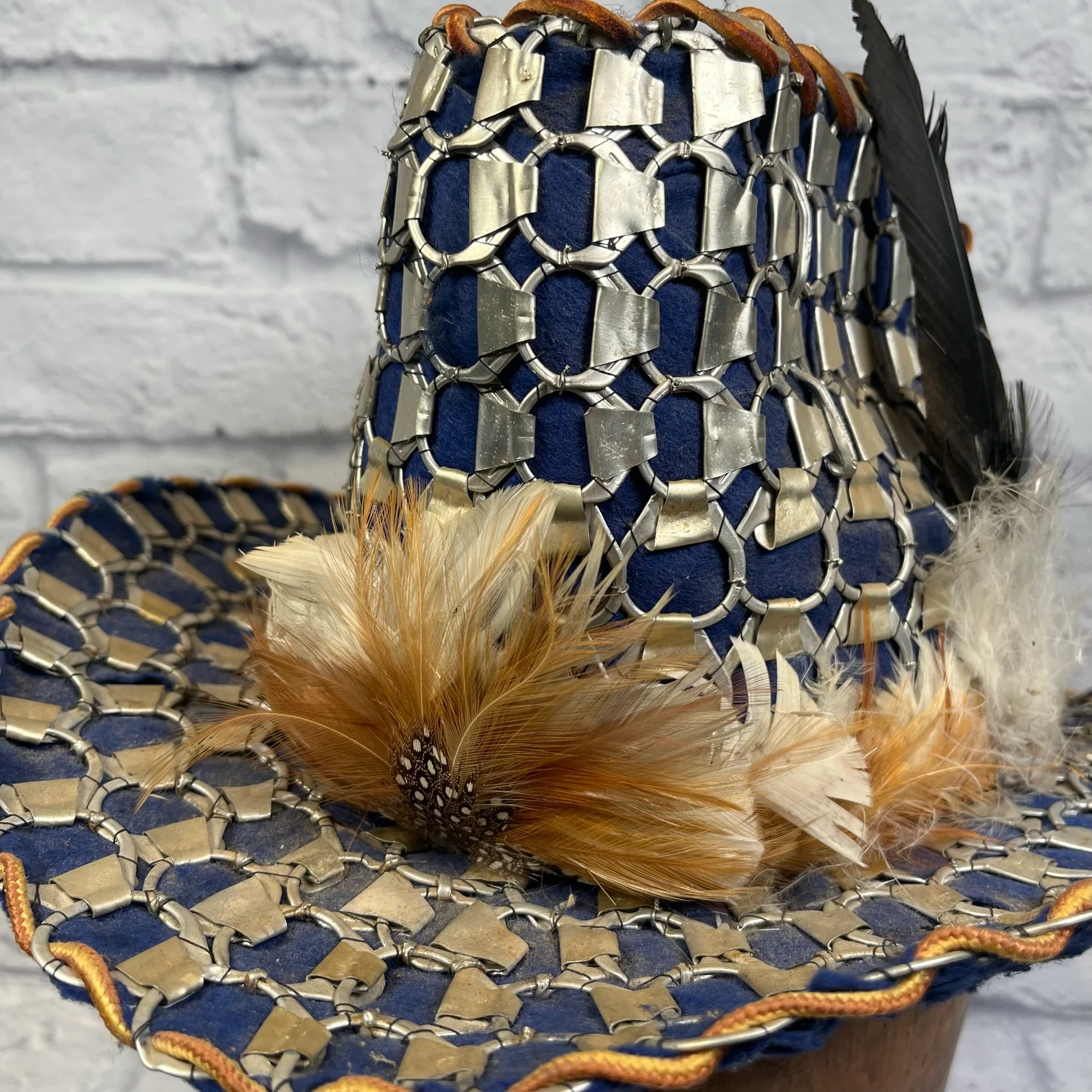 70s Unique Ooak Handmade Cowboy Hat Wearable Art - Image 7